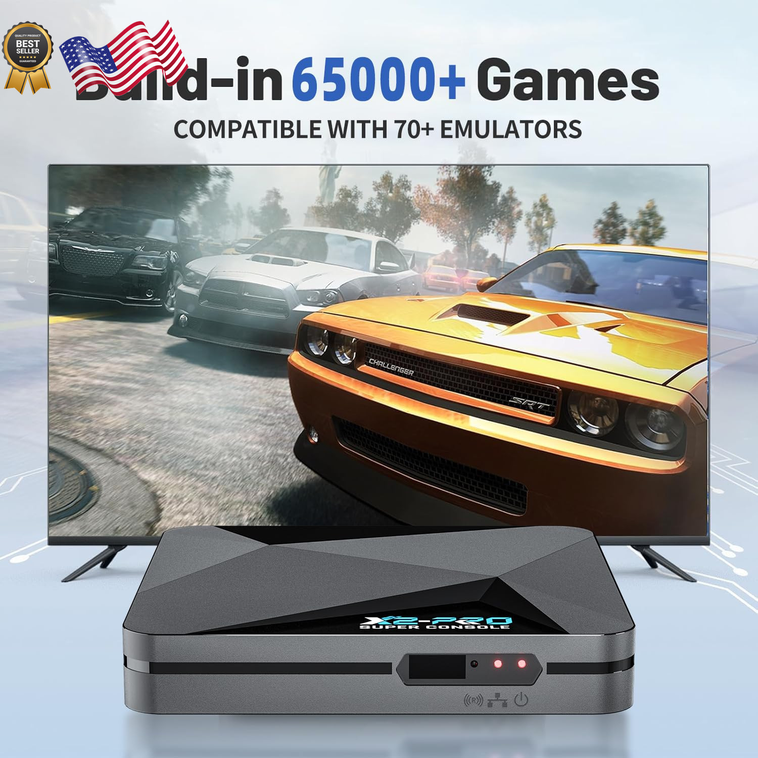 Kinhank Super Console X2 Pro Retro Game Console with 65000+Games,Video Game