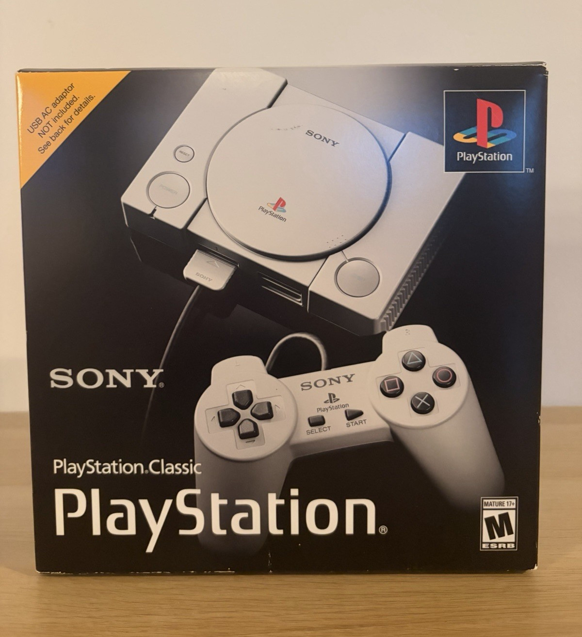 Sony PlayStation Classic Gray Microconsole Preloaded Games 2 Controllers HDMI