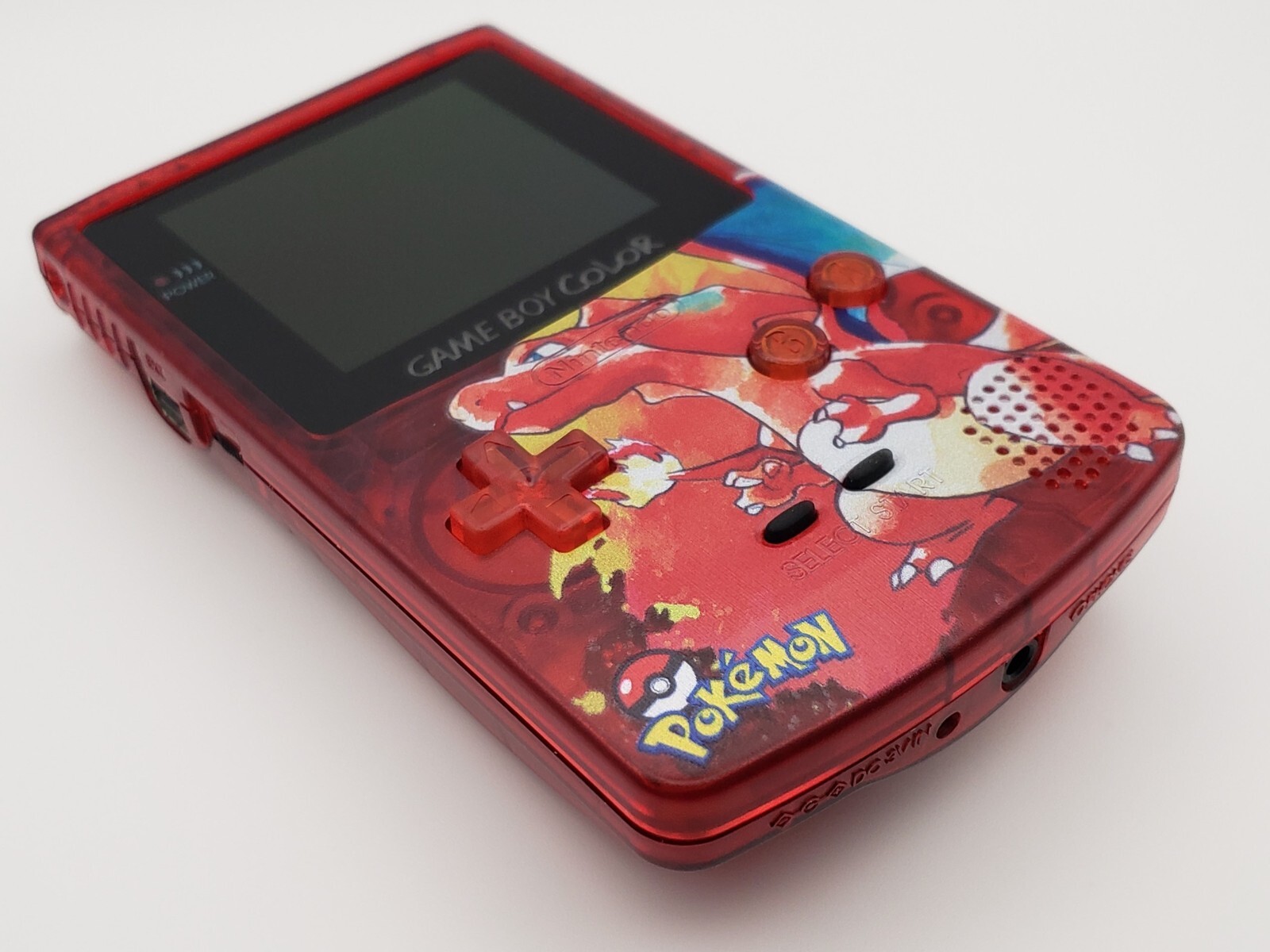 Laminated OLED Screen – Charizard Game Boy Color w/ Case – New Speaker, Recapped