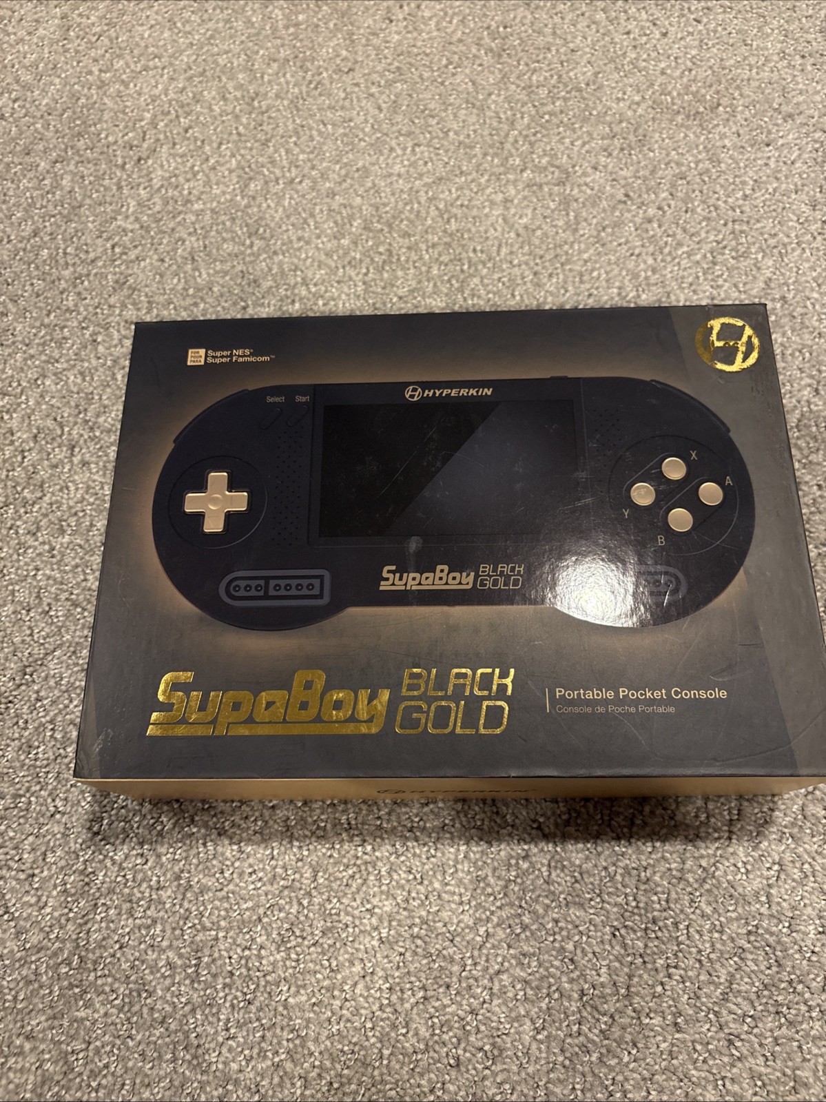 Hyperkin SupaBoy Portable Pocket BlackGold Console Complete