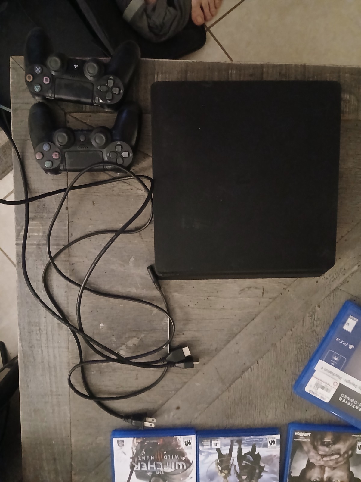 Sony PlayStation 4 Slim 500GB Gaming Console bundle with controllers