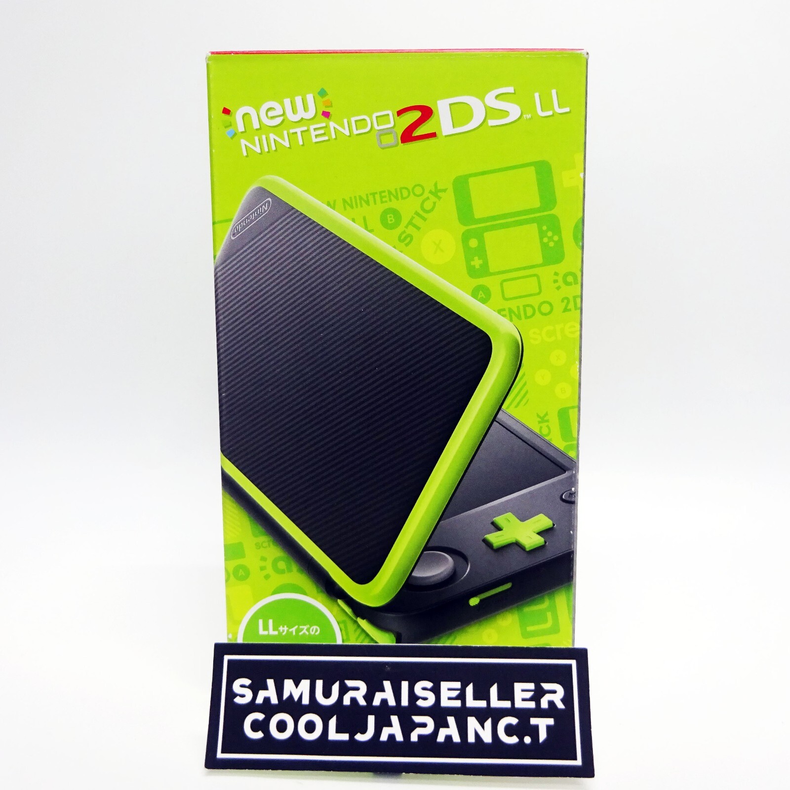 New Nintendo 2DS XL LL Black Lime Console System Japan NEW