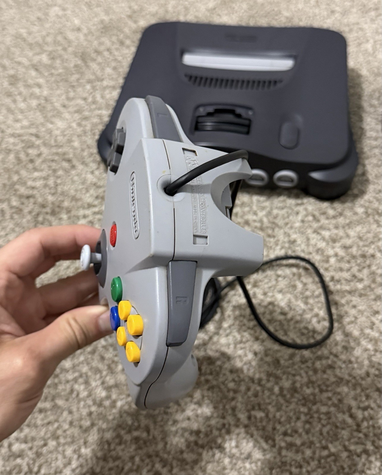 Nintendo 64 Console N64 System OEM Authentic Tested Controller + Power Cord