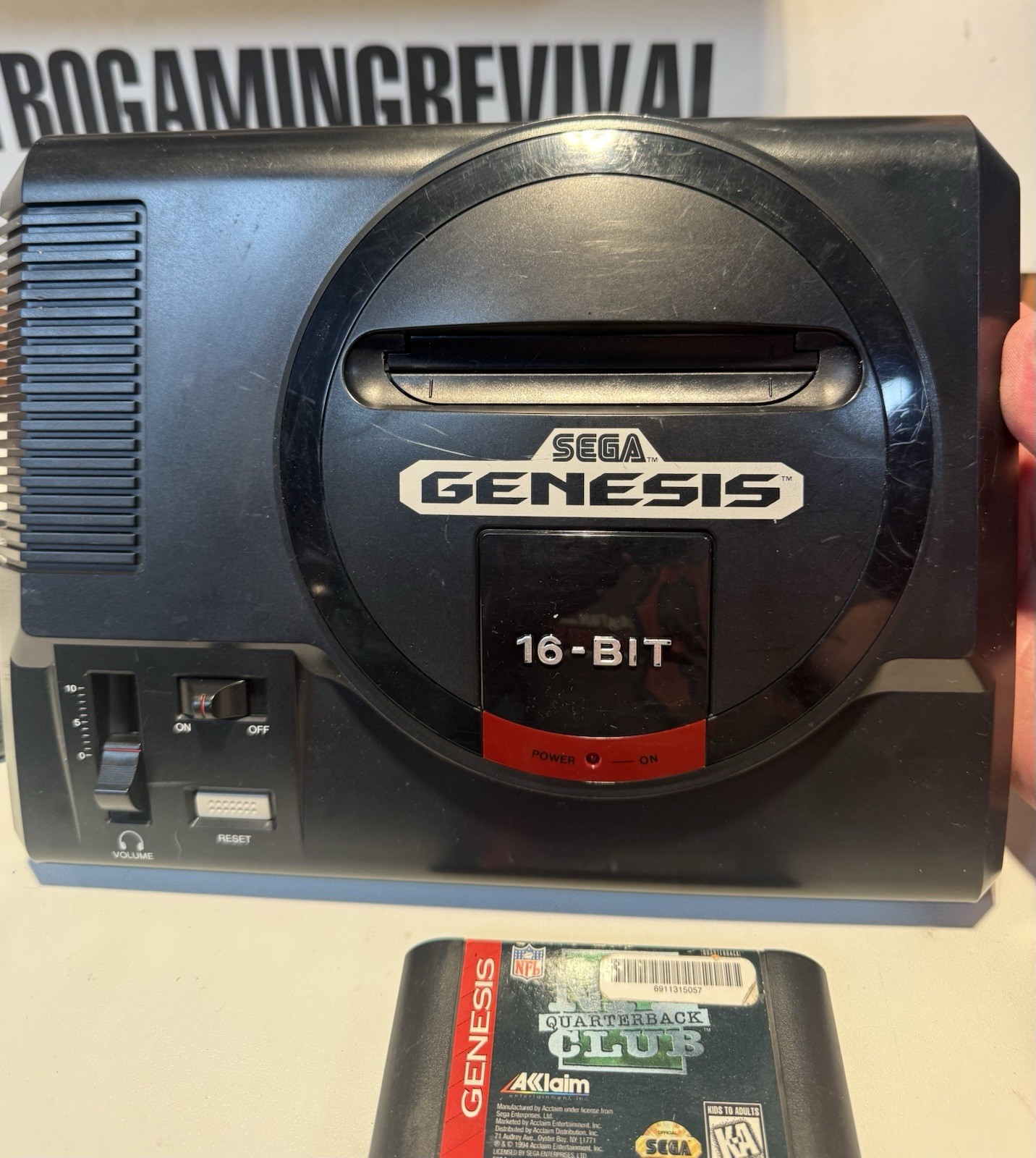 Sega Genesis Model 1 Controller Game Power & Cable TV Hookup NFL Quarterback Cl