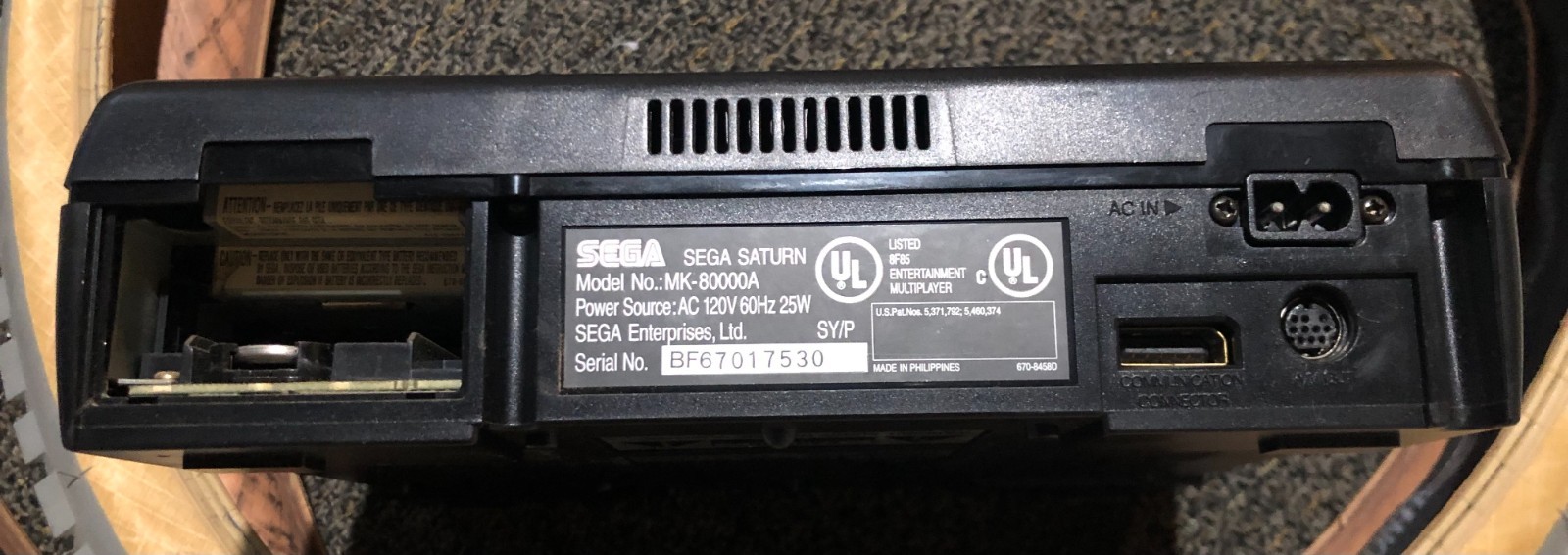 Sega Saturn MK-80000A Console Only – Untested