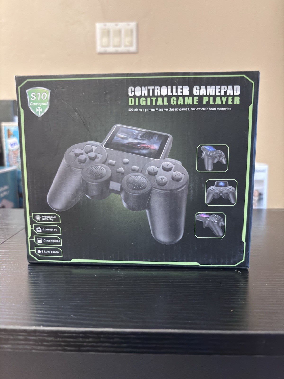 S10 Gamepad Handheld System Black TV Connect Pro Chip Classic Games Long Battery