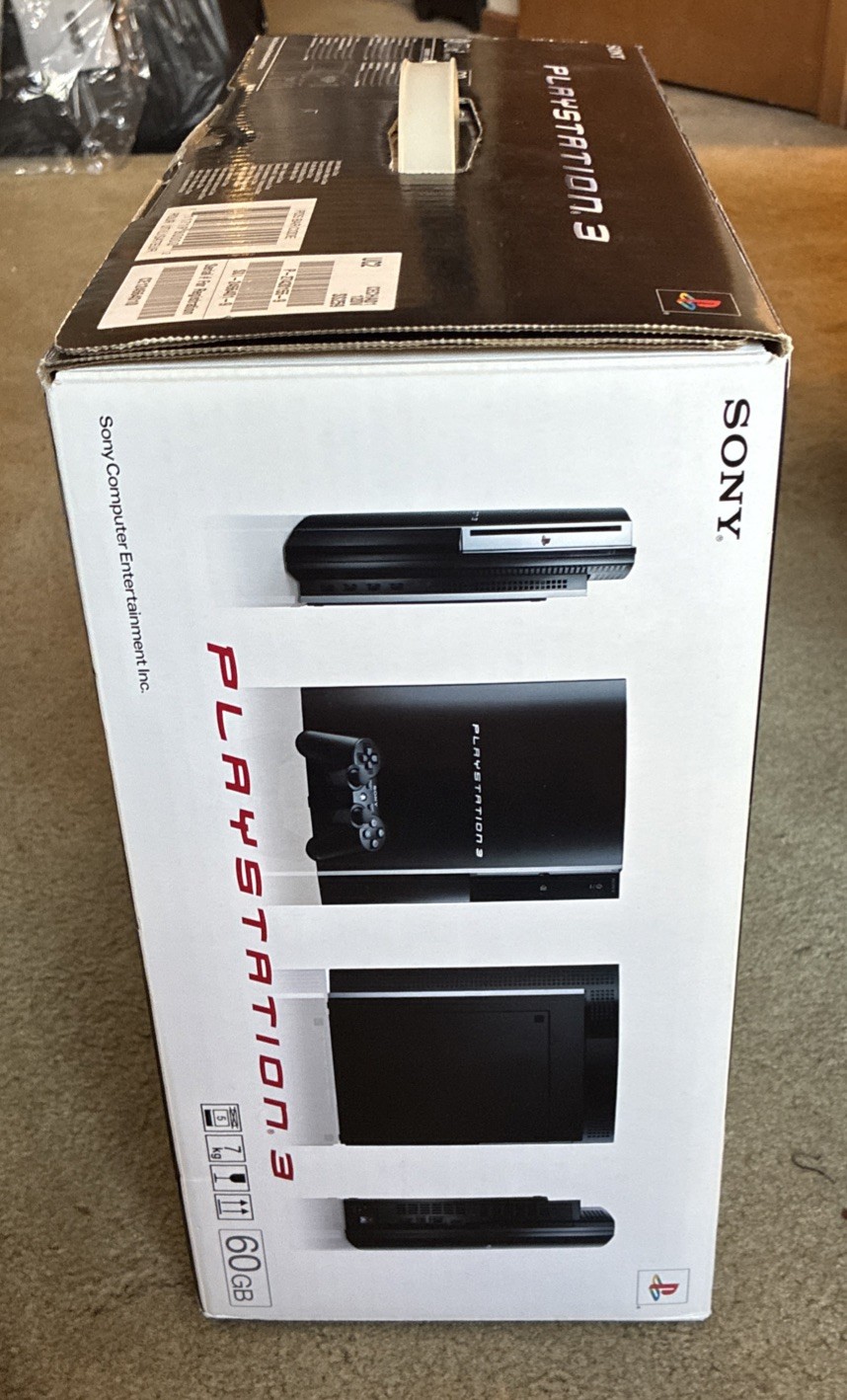PS3 60GB Backwards Compatible w/Box L@@K PS3 Console Yellow Light.No Controller