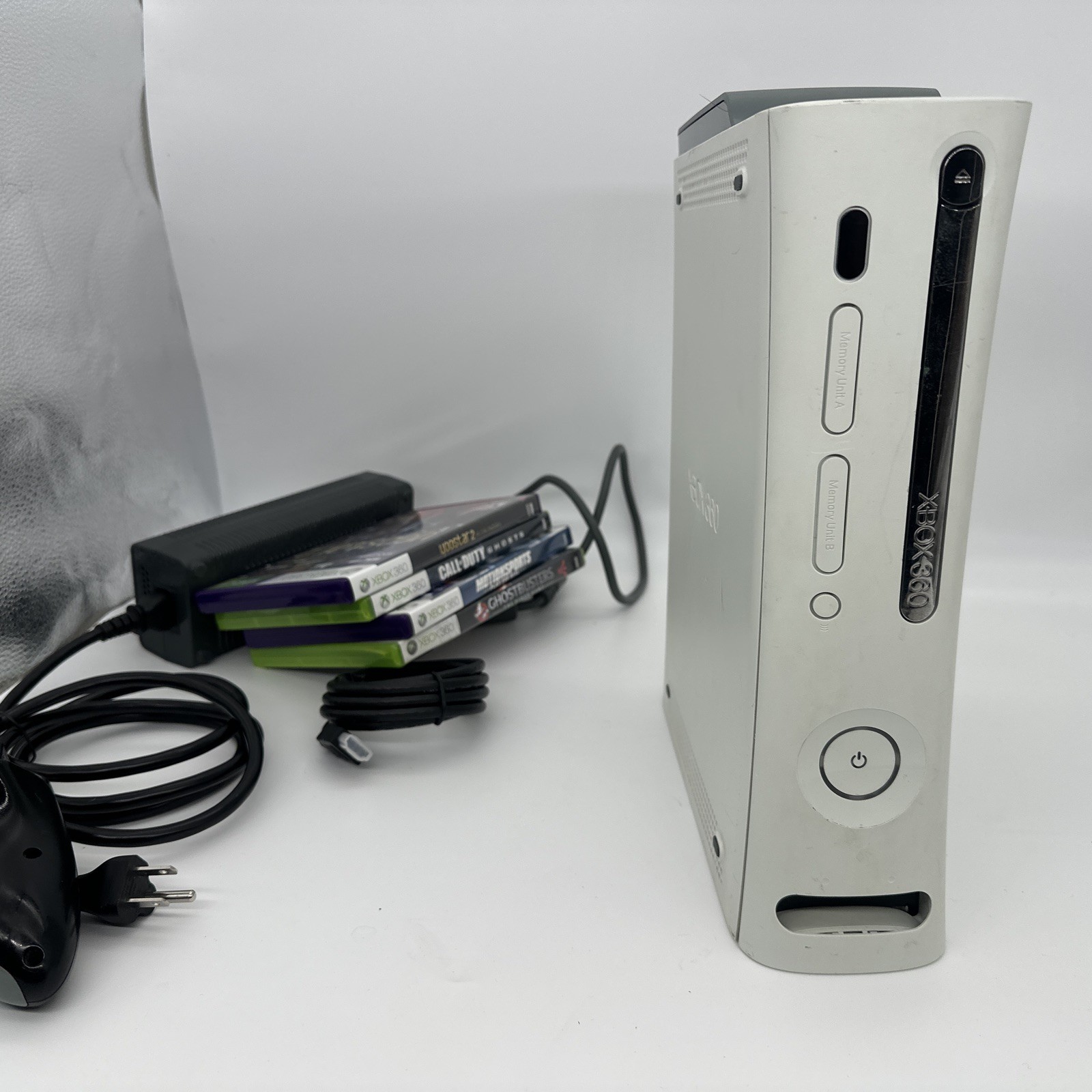 Microsoft Xbox 360 Console White 60 GB HHD Hard Drive Bundle Tested