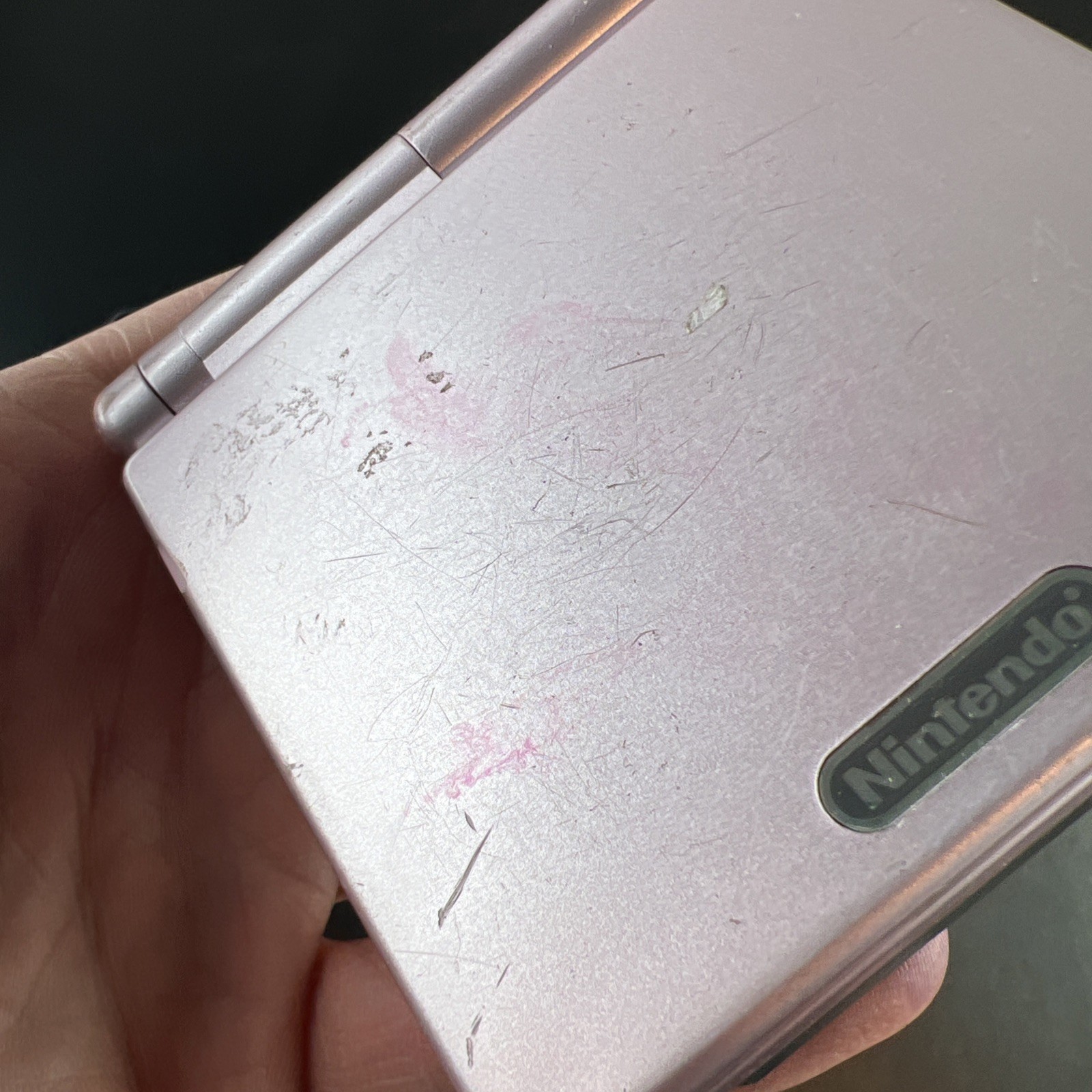 Authentic Nintendo OEM Game Boy Advance SP GBA SP – Pearl Pink-AGS-001 + Charger