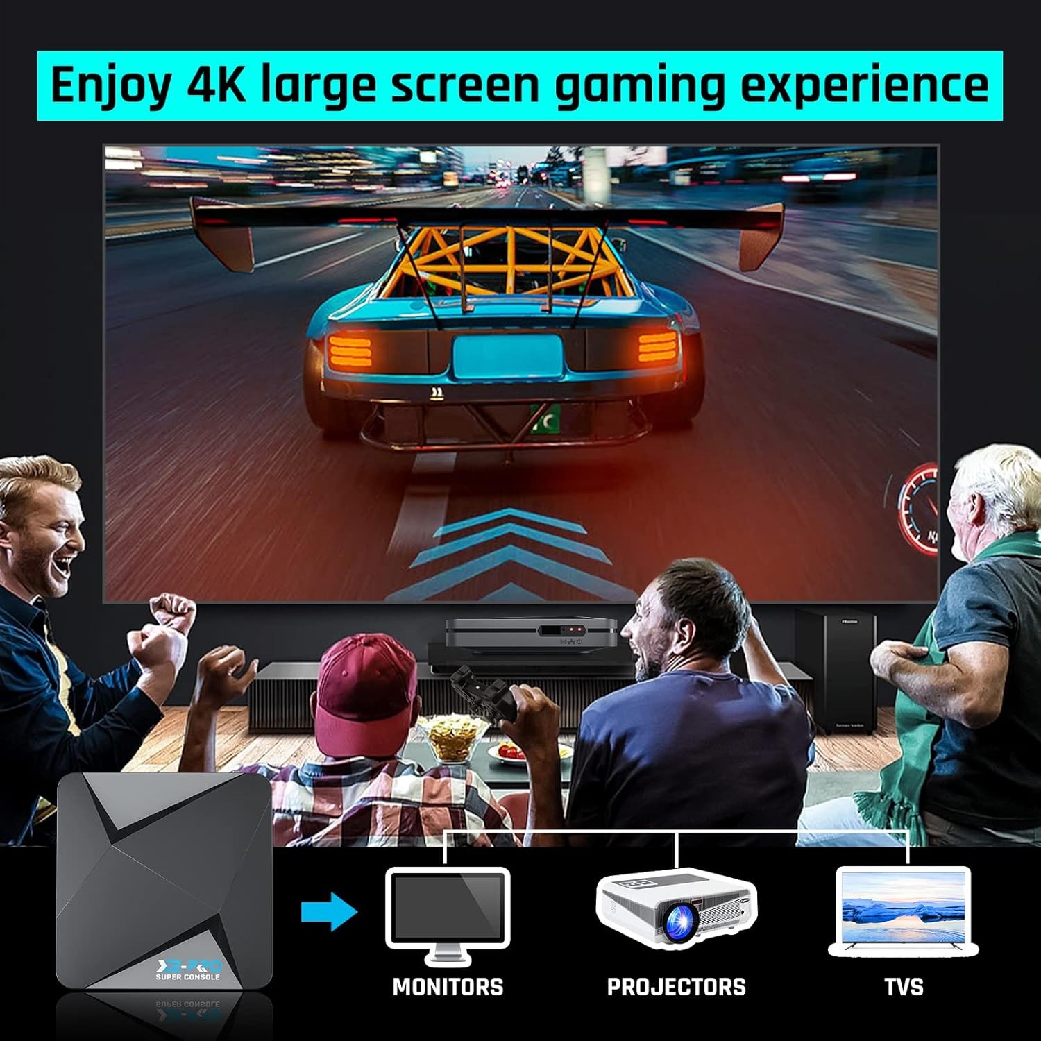 Kinhank Super Console X2 Pro Retro Console 60000+ Games 4K