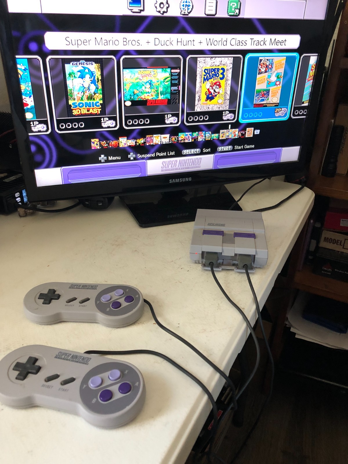 Nintendo Super NES Control Deck Mini SNES Classic Edition CLV-201, 2 Controllers