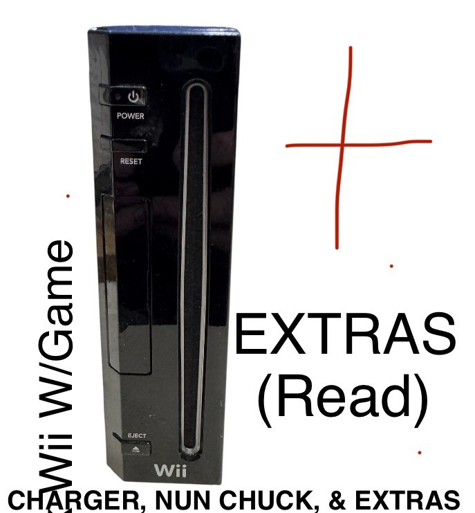READ Nintendo Wii Console Black RVL-101 (USA) Tested + Extras! FREE SHIPPING!