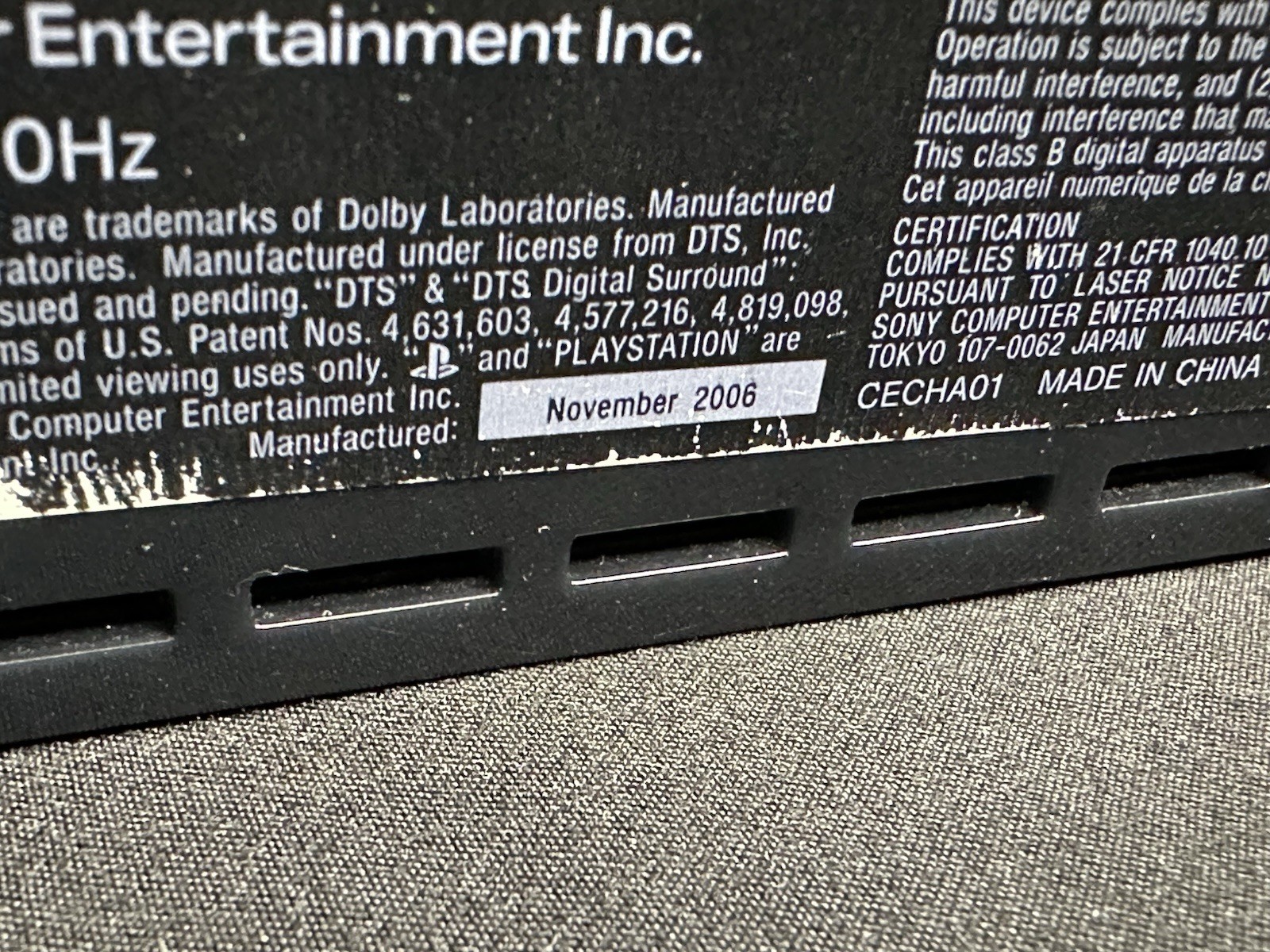 Sony PlayStation 3 60GB CECHA01 *Backwards Comp, YLOD Parts Only, W/SEAL INTACT*