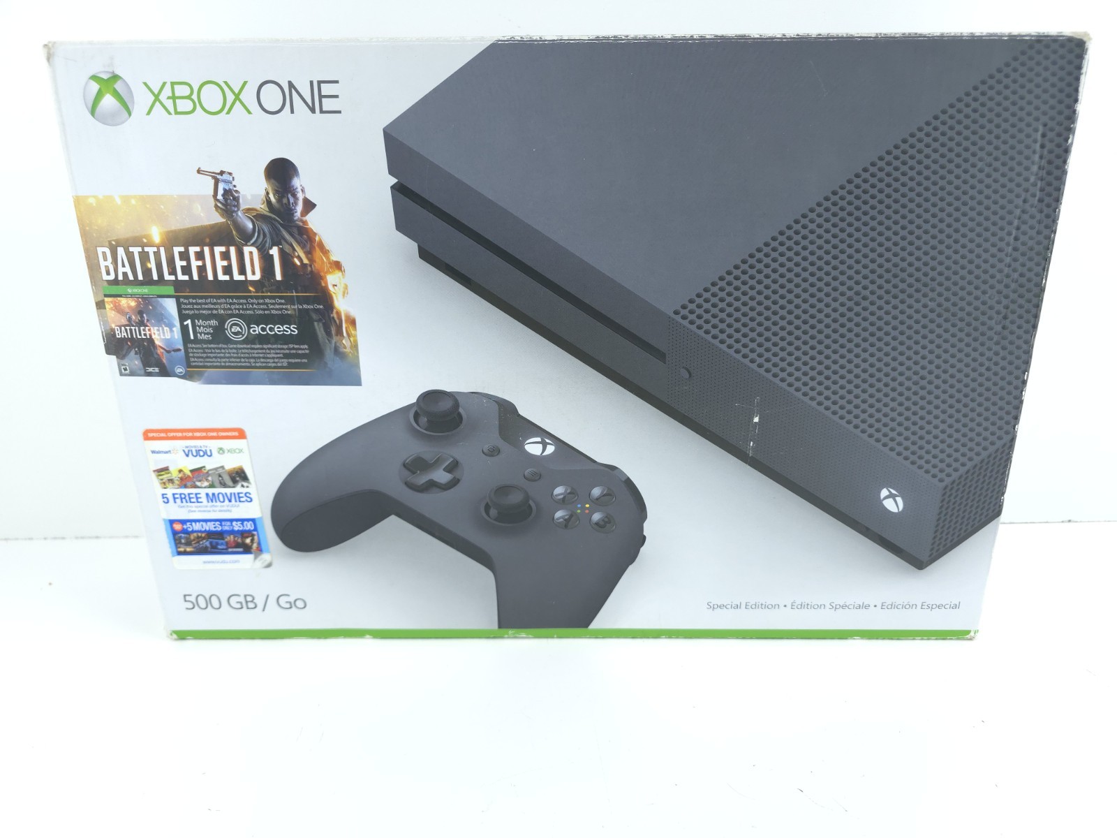 Microsoft Xbox One S Battlefield 1: Storm Gray Special Edition Bundle 500GB Gray