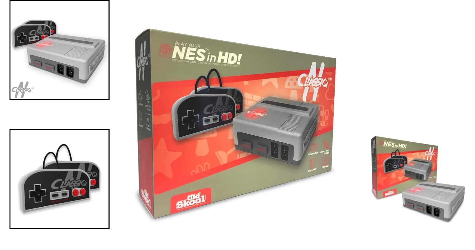 Plug & Play CLASSIQ N HD Console with Two Controllers for 8-Bit Nostalgia