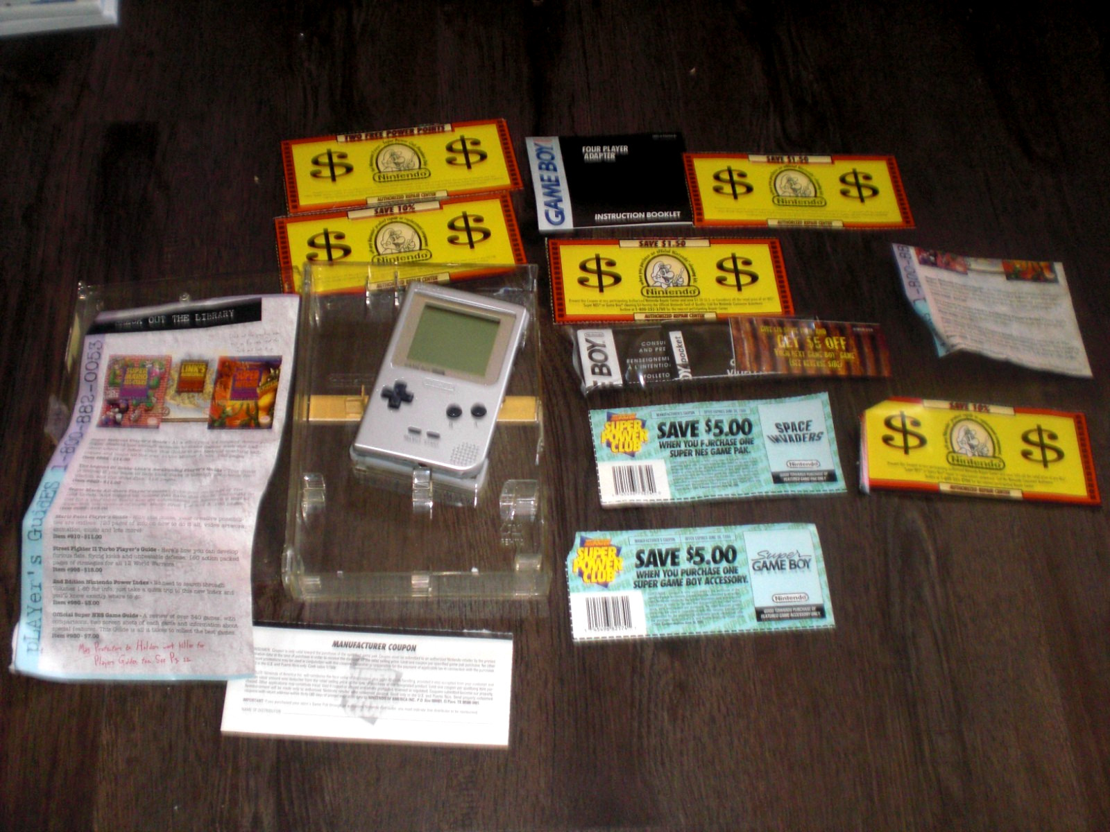 Nintendo Game Boy Pocket Silver Console Sytem OEM Clear Box MGB-001 RARE INSERTS
