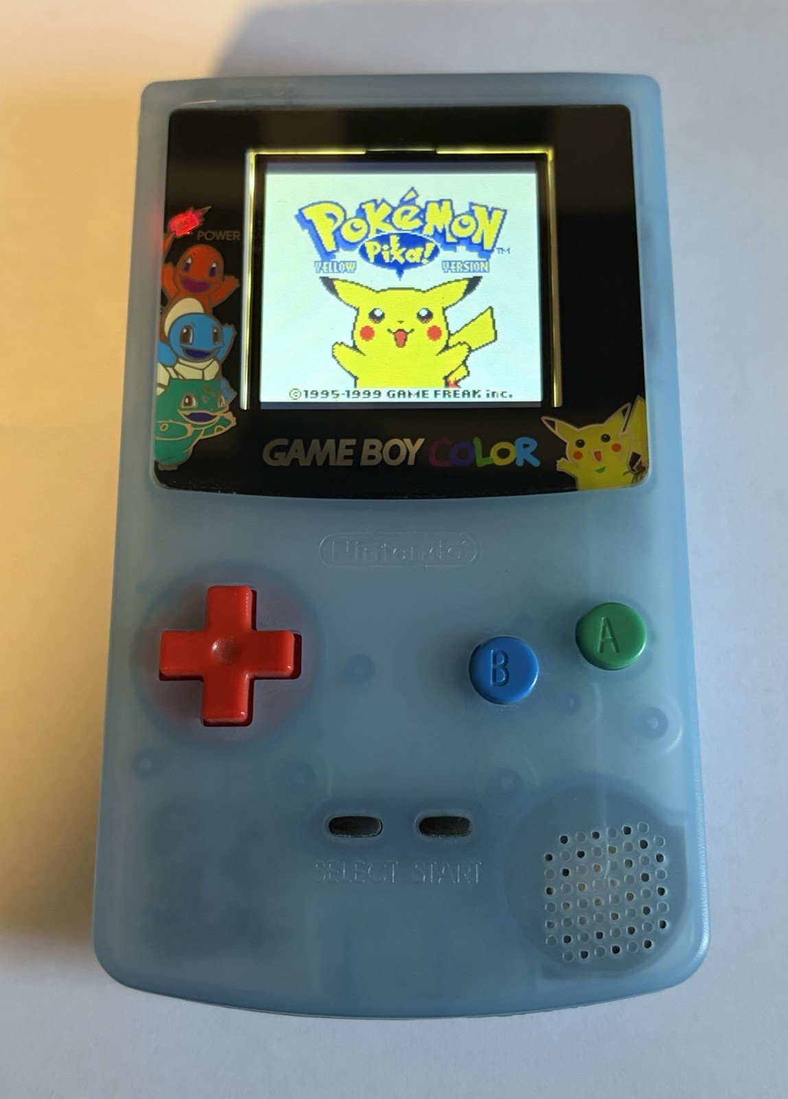 Nintendo Game Boy Color Reshell Backlit Screen Glow In The Dark Pokemon