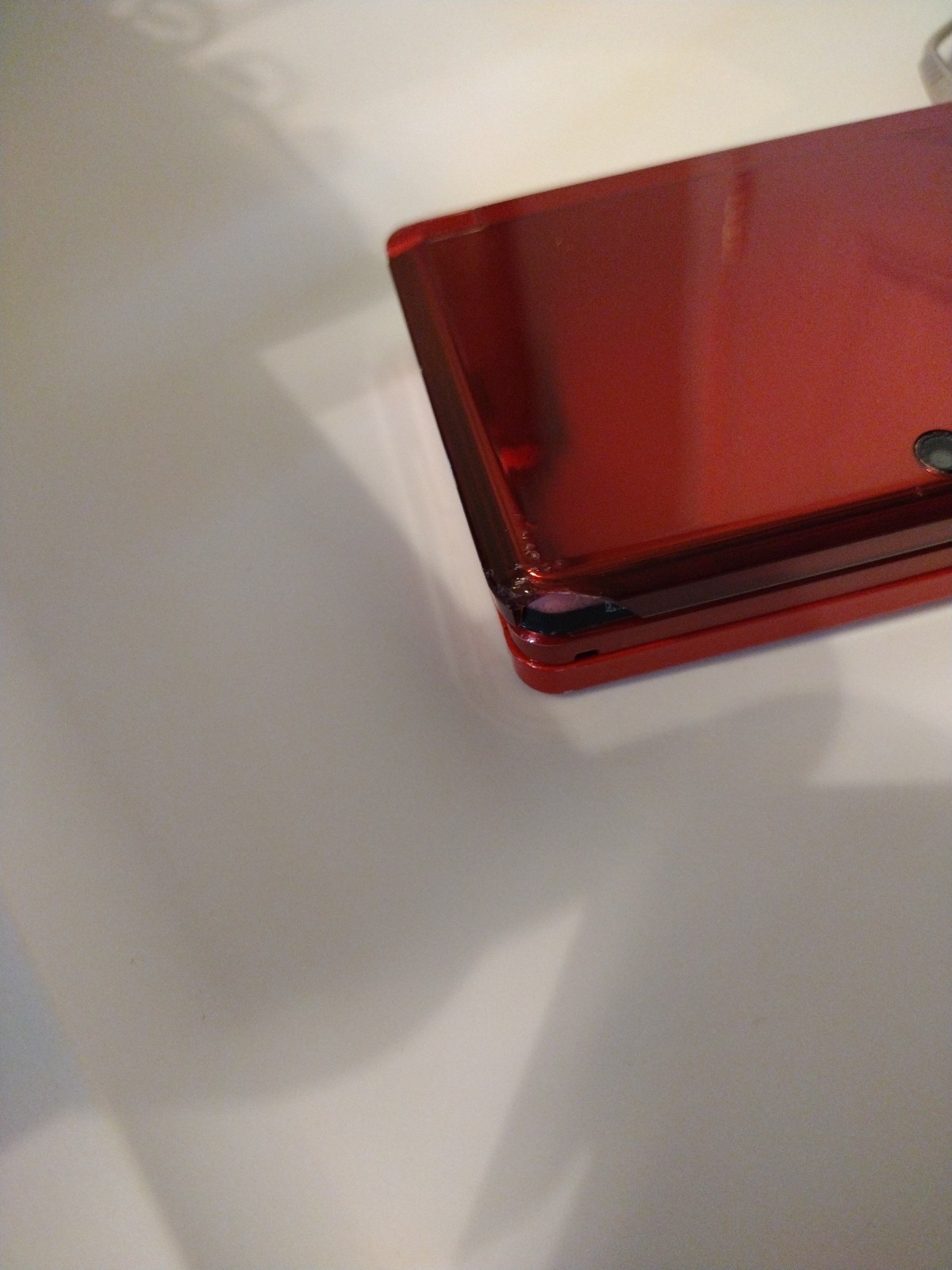 Nintendo 3DS Handheld System – Flame Red-needs outer screen repair ( DIY Utube)
