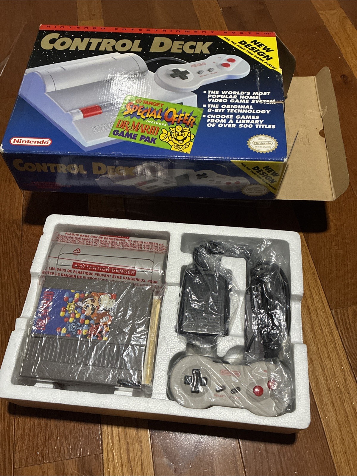 Nintendo NES Top Loader DR MARIO Sticker BUNDLE Set Cib *1996 TARGET EXCLUSIVE*