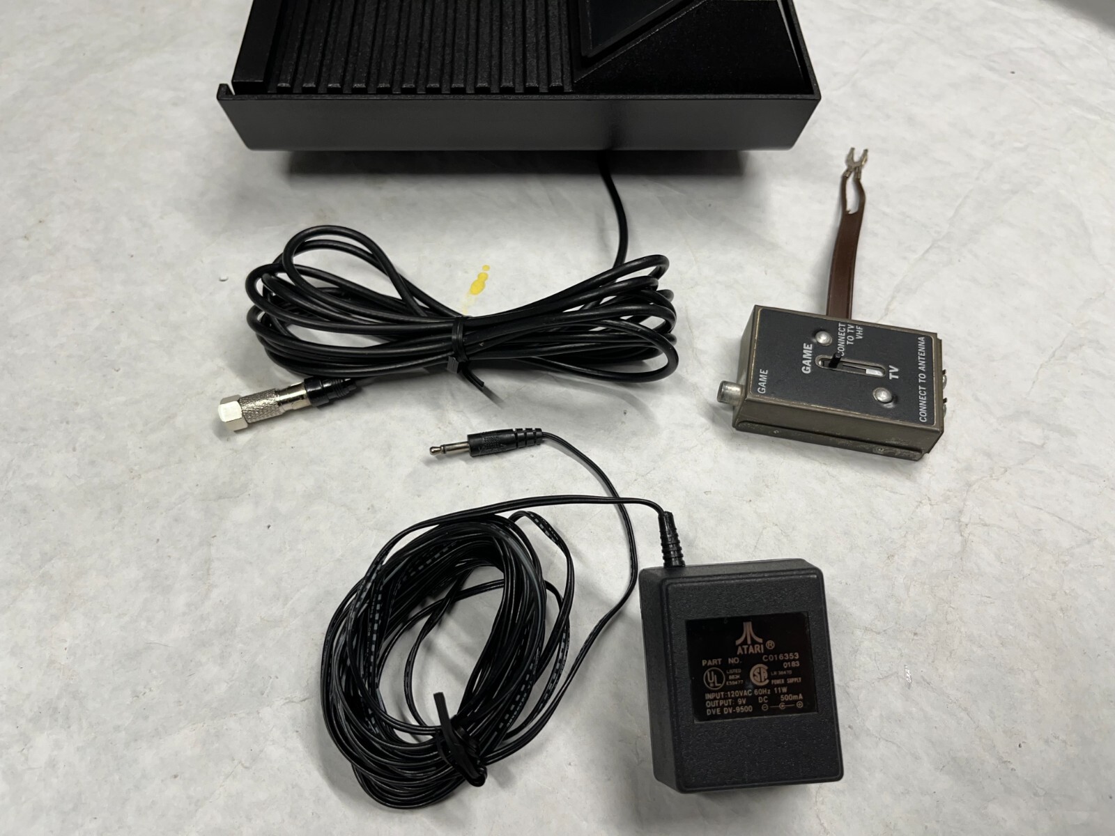 RARE 1982 ATARI 2600 VCS Black Vader Console System *Long BOX* Matching Package