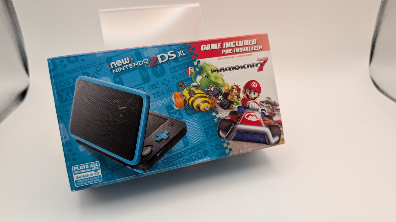 New Nintendo 2DS XL Black/Turquoise With Mario Kart 7 Pre-installed – Brand New