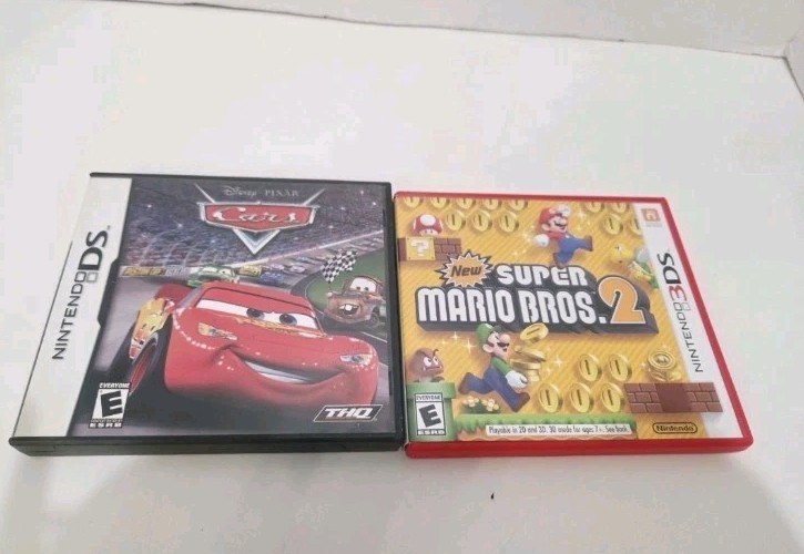 Nintendo 3DS Handheld System Flame Red w/ Charger & 6 Games – TESTED & WORKS