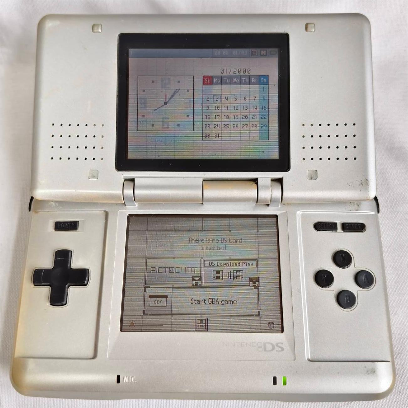 Nintendo DS NTR001 Console&Charger screen defects Broken shaft DS slot not work