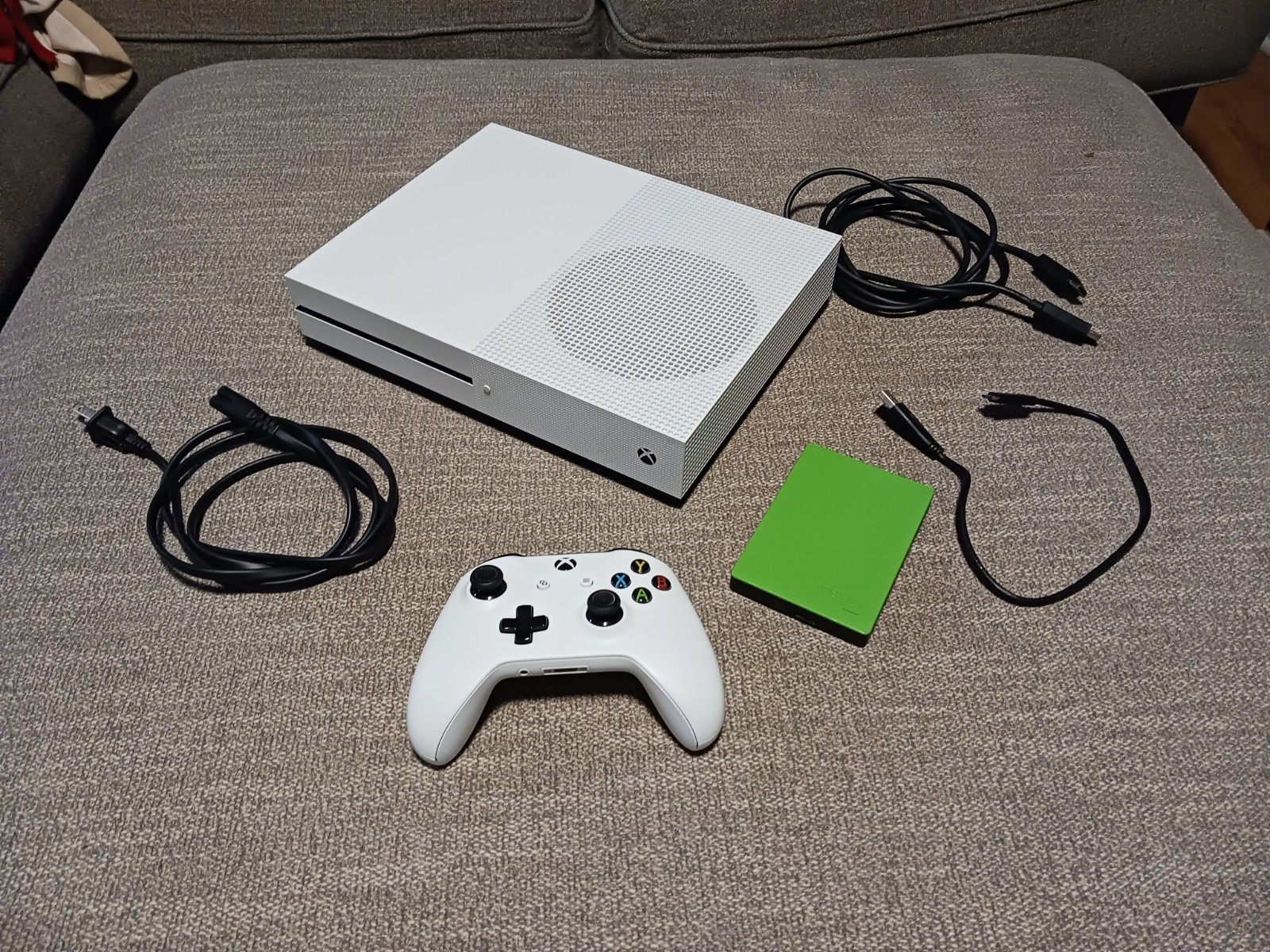Microsoft Xbox One S 500GB (Console & Controller) + 2TB Seagate Ext. Hard Drive