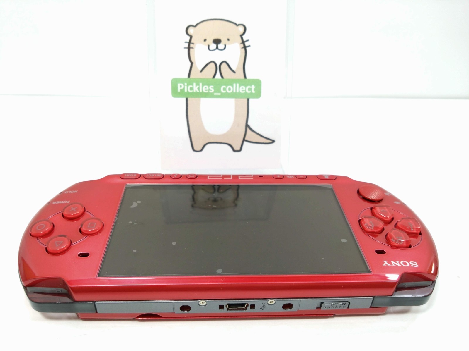 PSP 3000 Radiant Red Console only No Batery Tested Region Free Sony 0427B