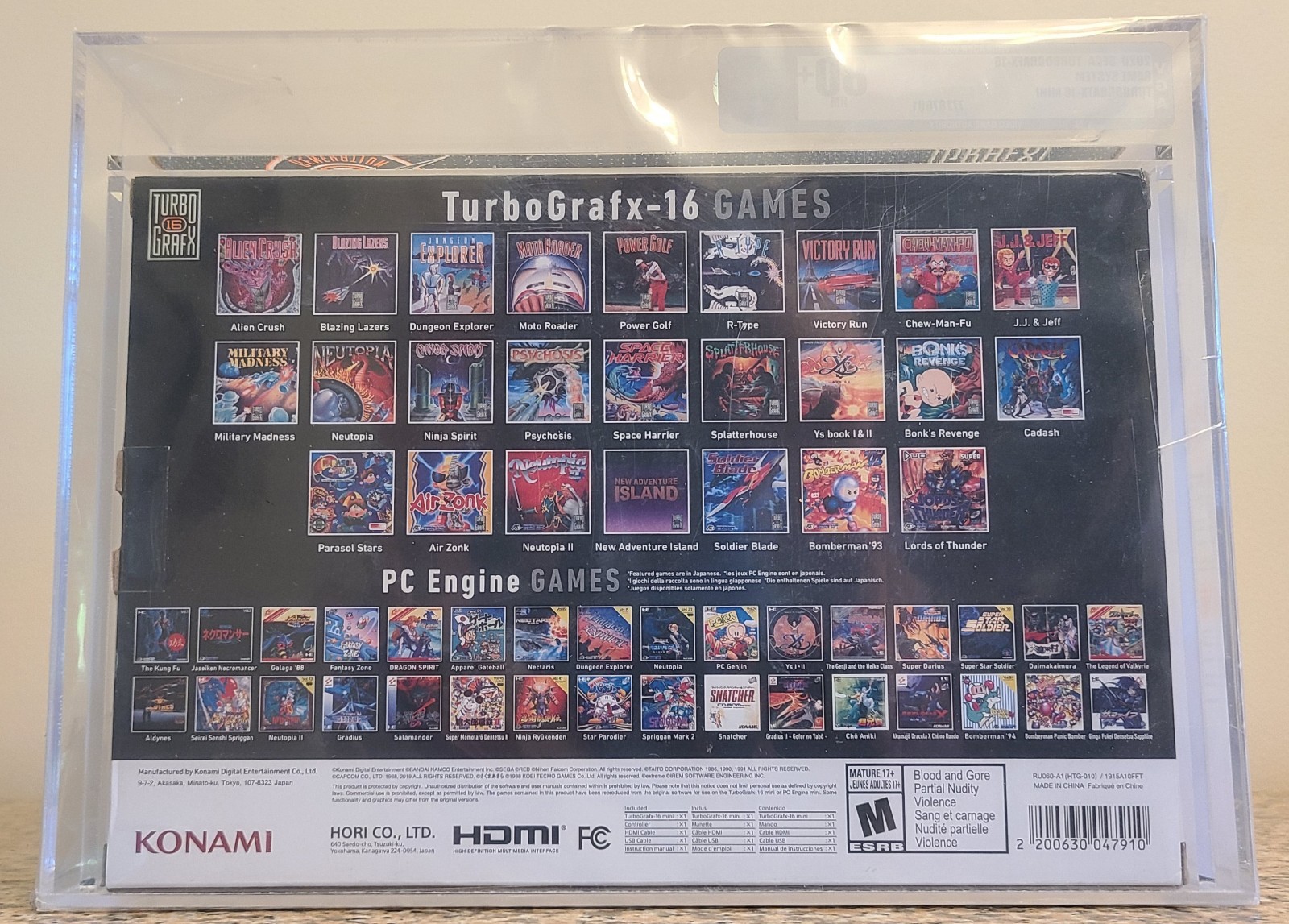 Konami TurboGrafx 16 Mini (Graded 80 ERROR – Labeled As Sega) RARE One Of A Kind
