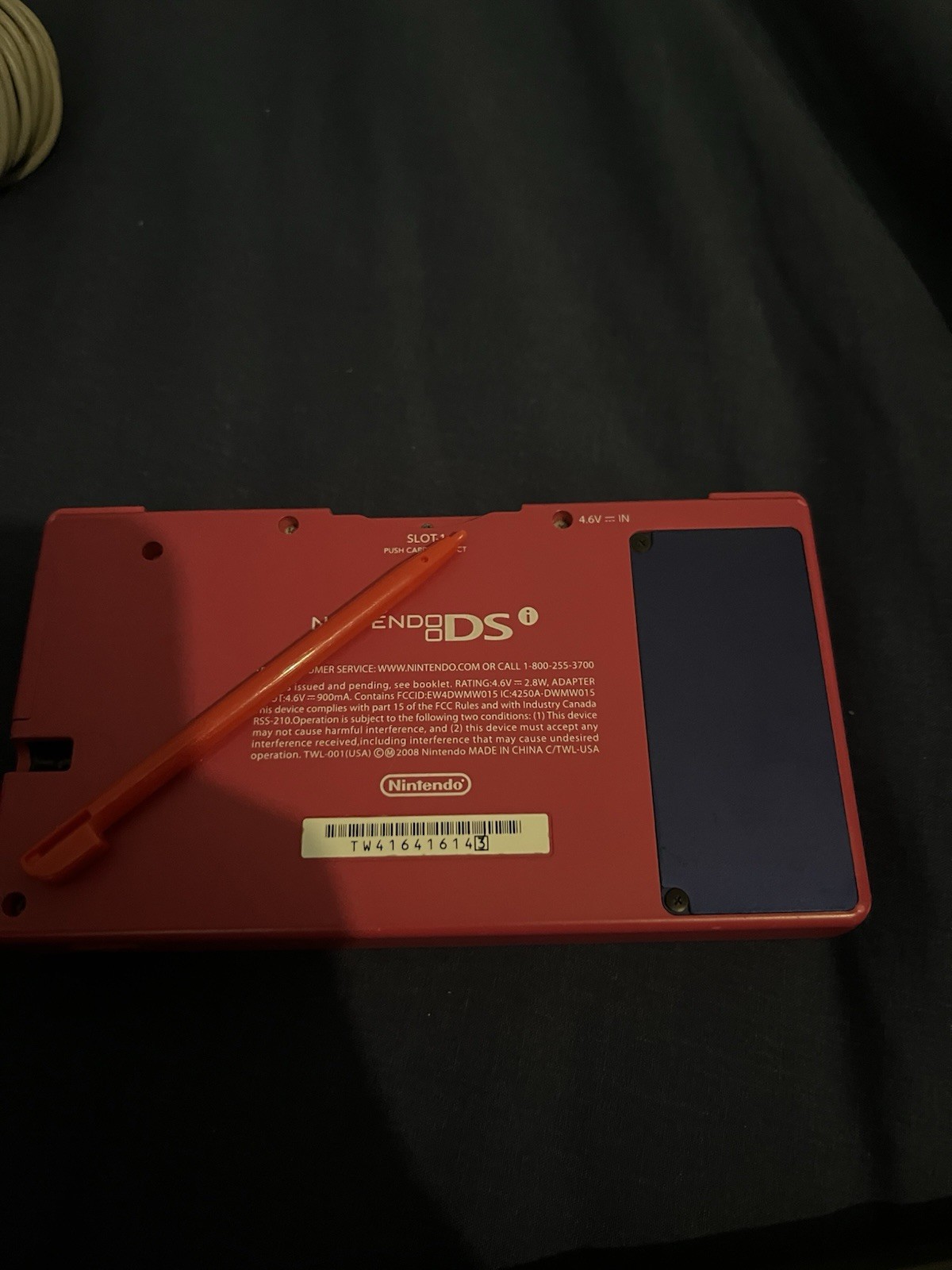 Nintendo DSi Red Handheld Console w/ Stylus, Charger & 5 Games Wi-Fi Touchscreen
