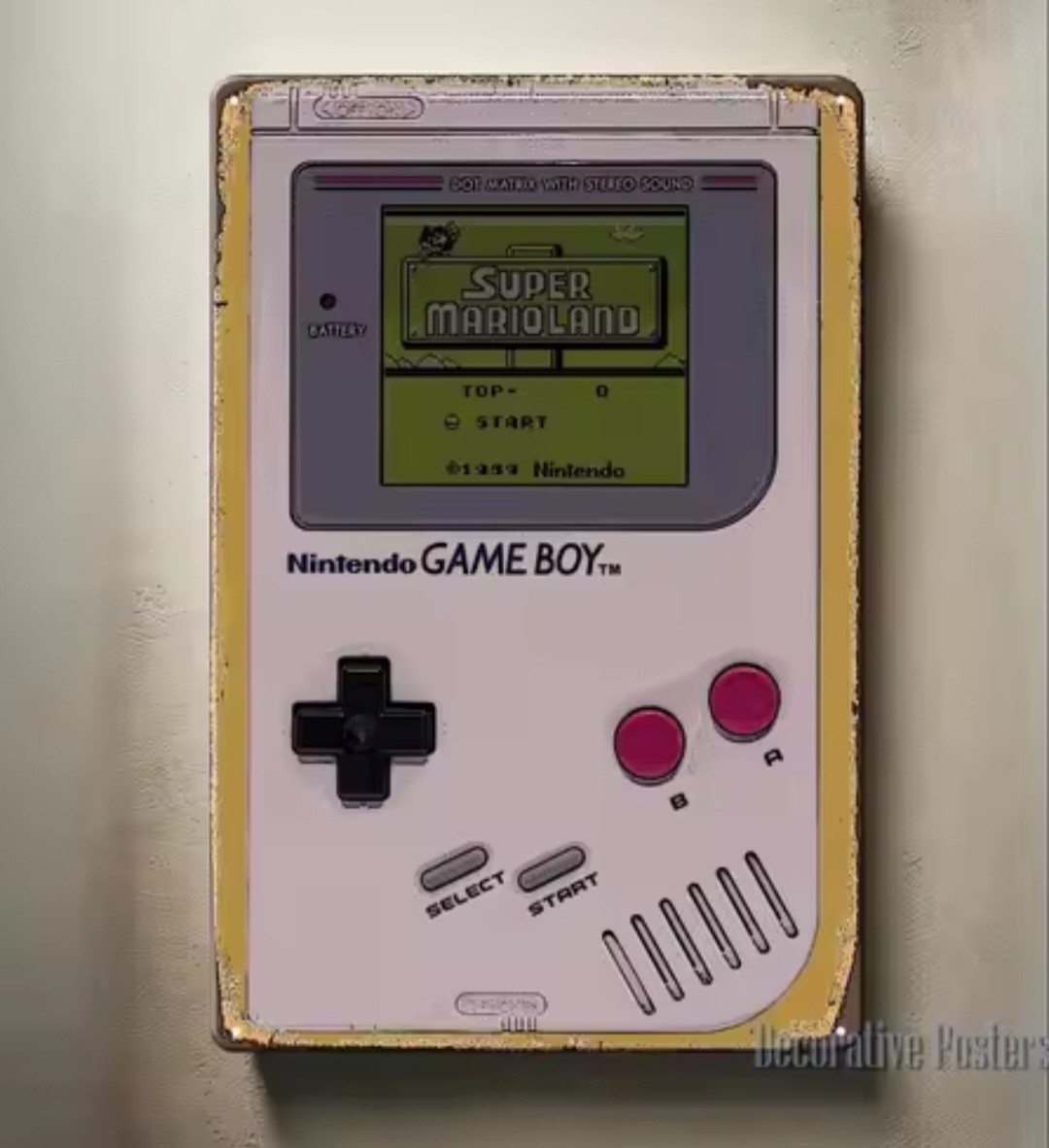 Original Nintendo Game Boy Metal Sign