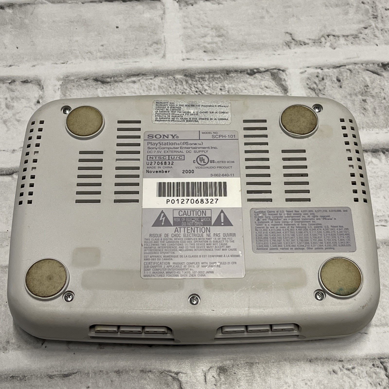 Sony PSOne Slim White Console PS1 (SCPH-101) w Controller, Power Cord Tested Vtg