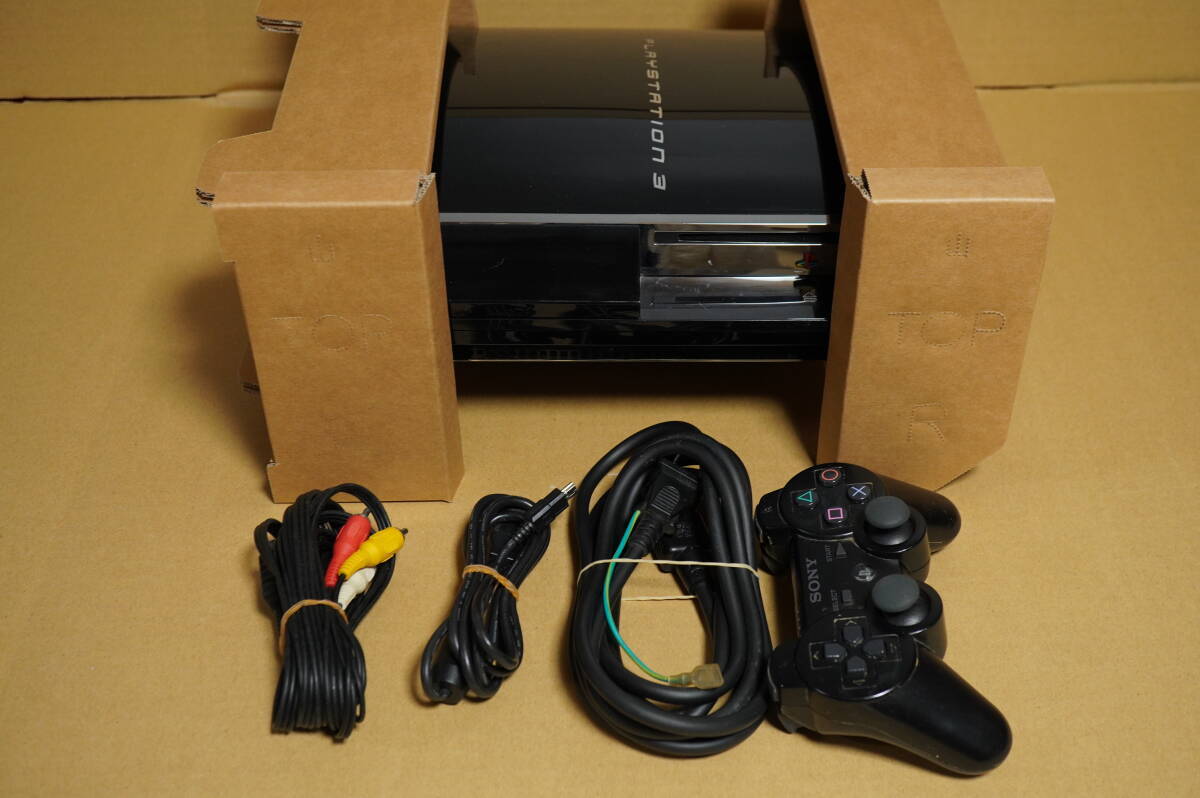 Sony PlayStation 3 PS3 First Black Model CECHA00 60GB Console GAME Used Japan