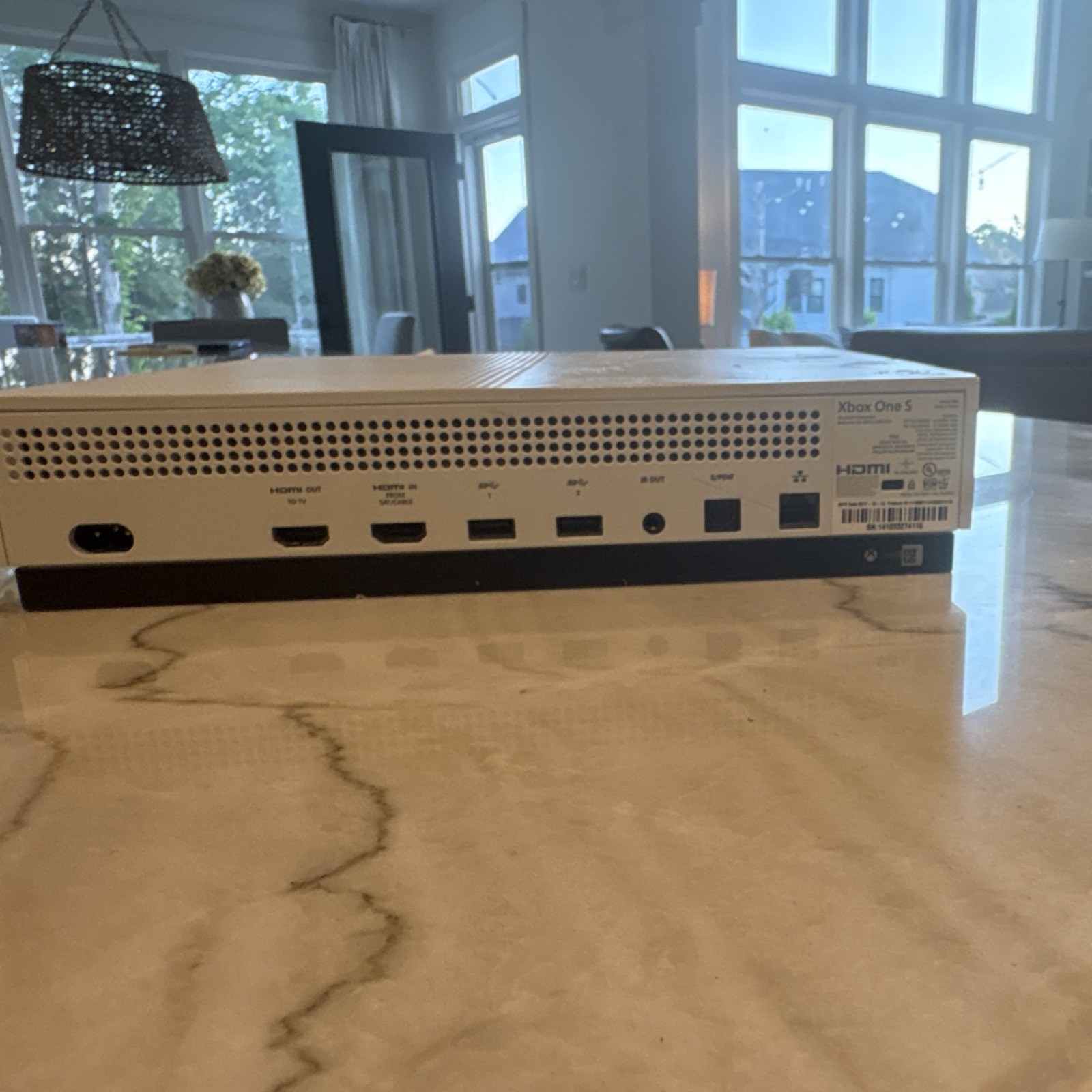 Microsoft Xbox One S White Console Wi-Fi Blu-Ray HDMI USB-A Ethernet