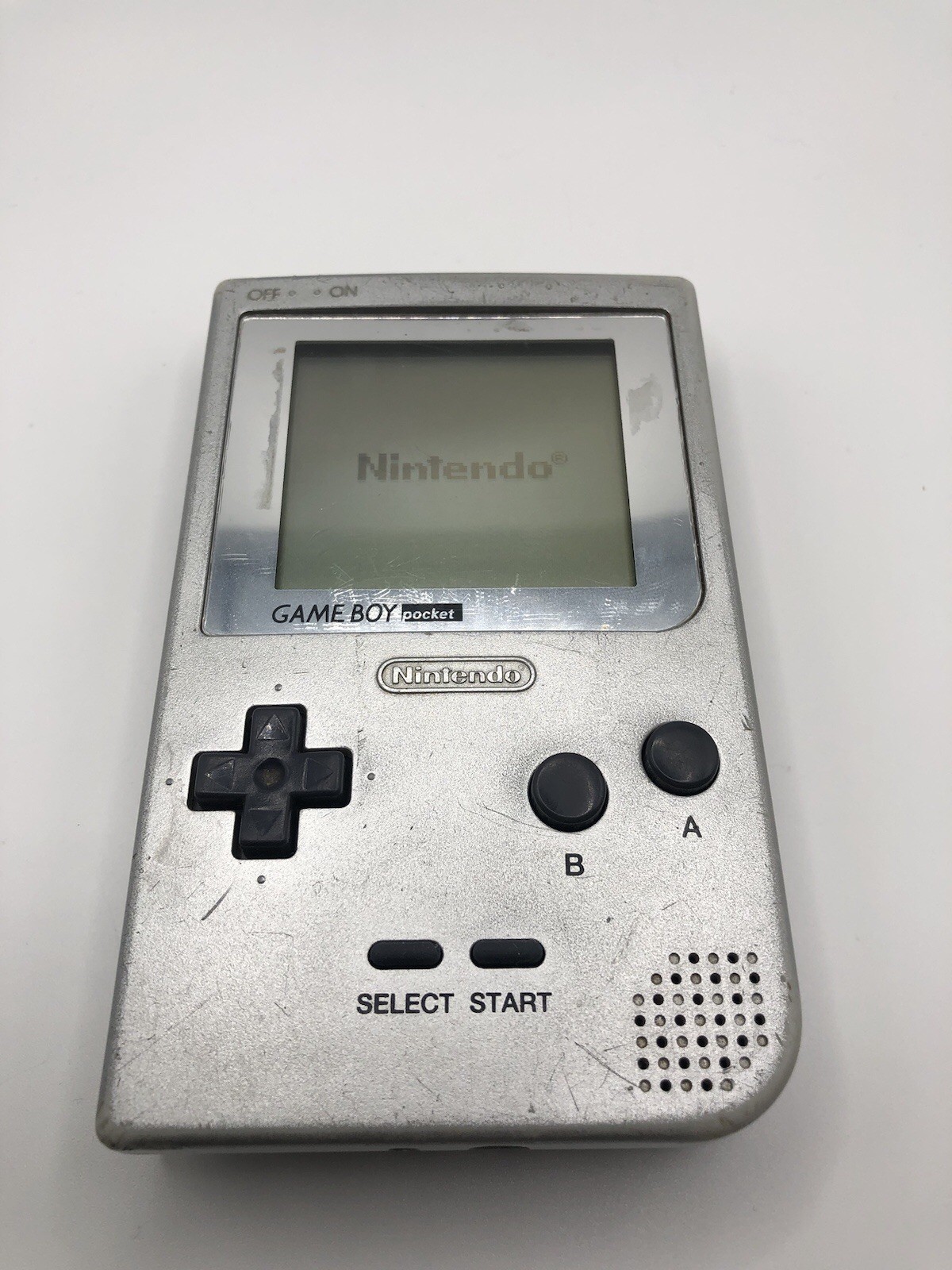 Silver Game Boy Pocket W/ Wall Charger, Animaniacs And Jurassic Park, Great Cond