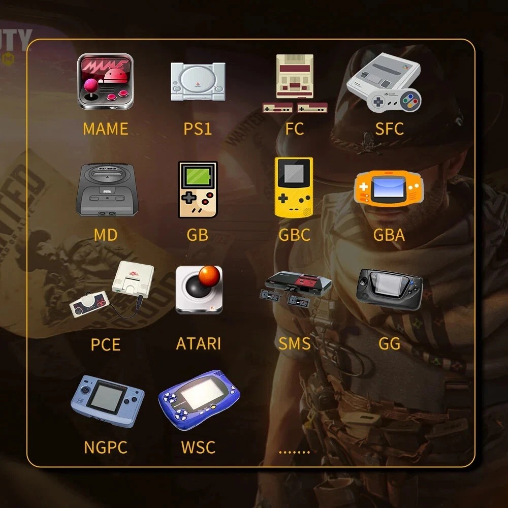 SF3000 Handheld Retro Gaming Console,Video Emulator Console IPS With 20000 Games