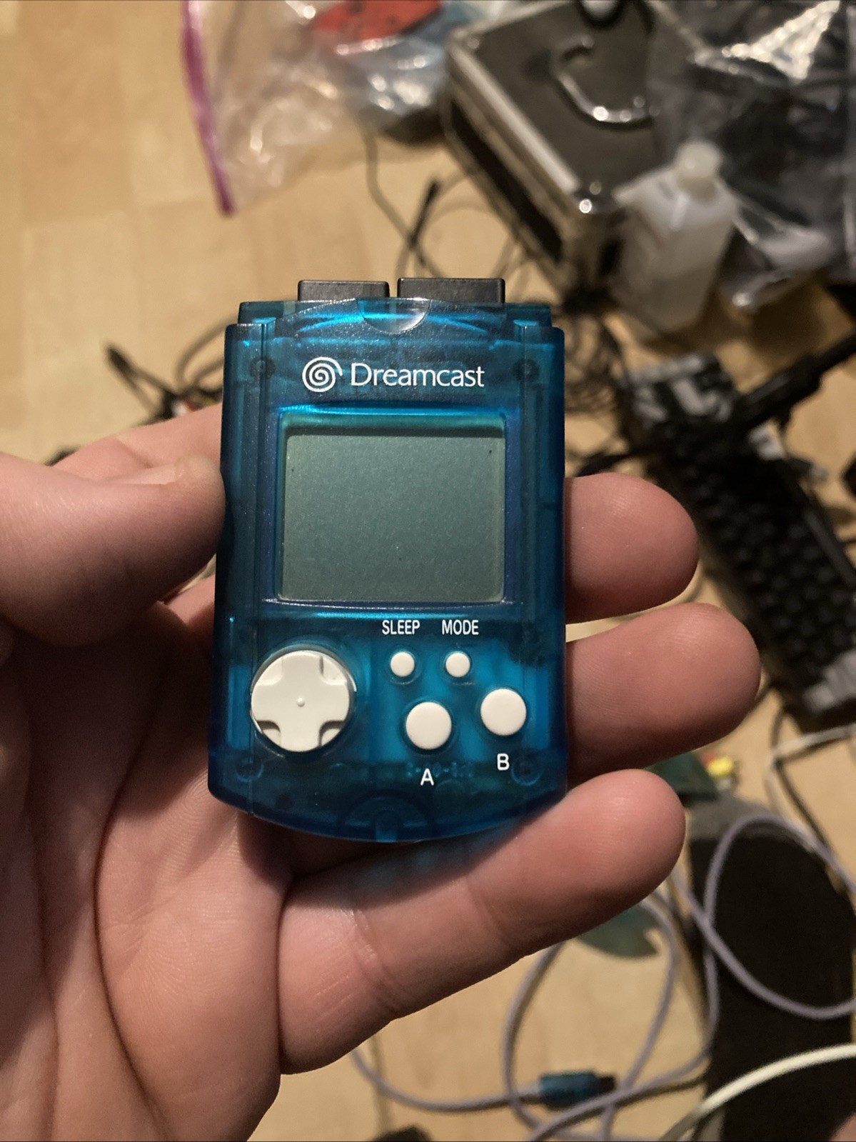 Dreamcast HKT-3000 SD Memory Card Modded with One Controller and Memory Card