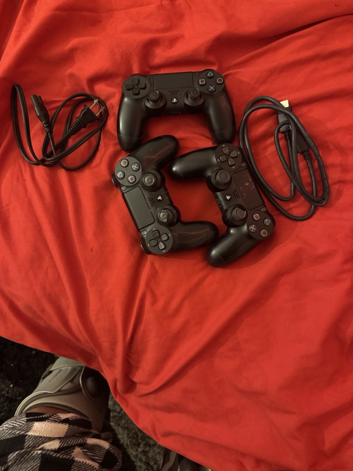 Two Sony PlayStation 4 console w/ 3 DualShock controller, Power & HDMI Cord