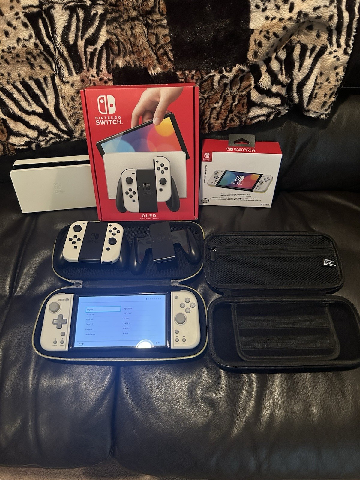 Nintendo Switch White OLED Bundle (See Description)