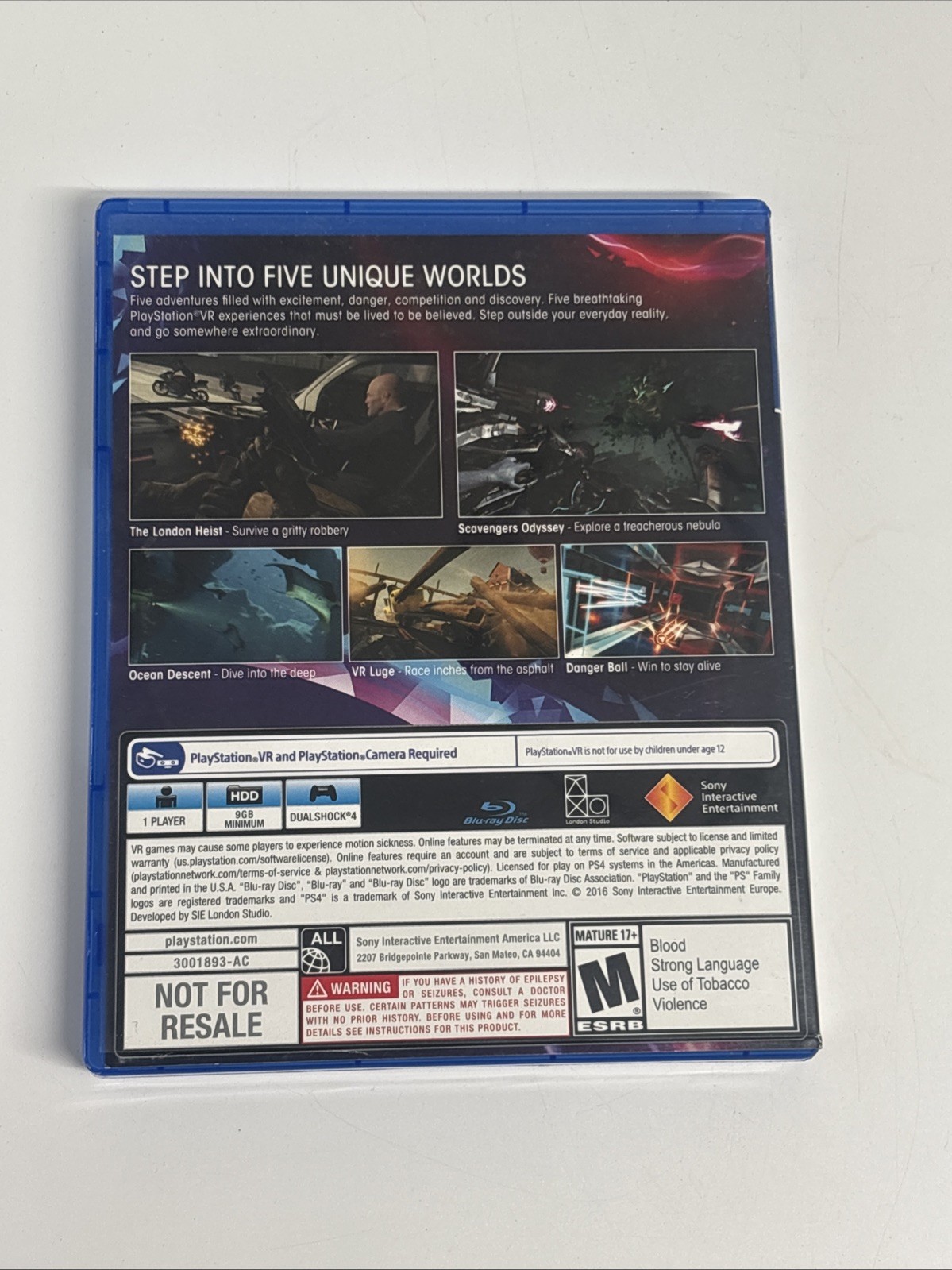 PS4 PLAYSTATION WORLDS VR