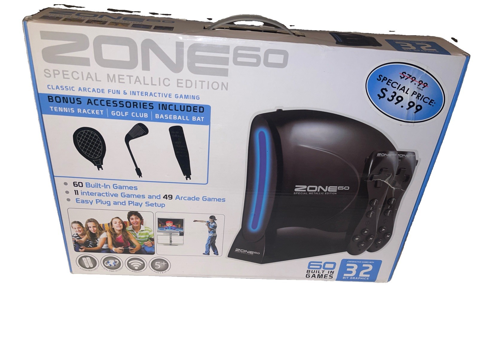 Video Game System(Zone 60)- 60 built in games! 32-bit Graphics