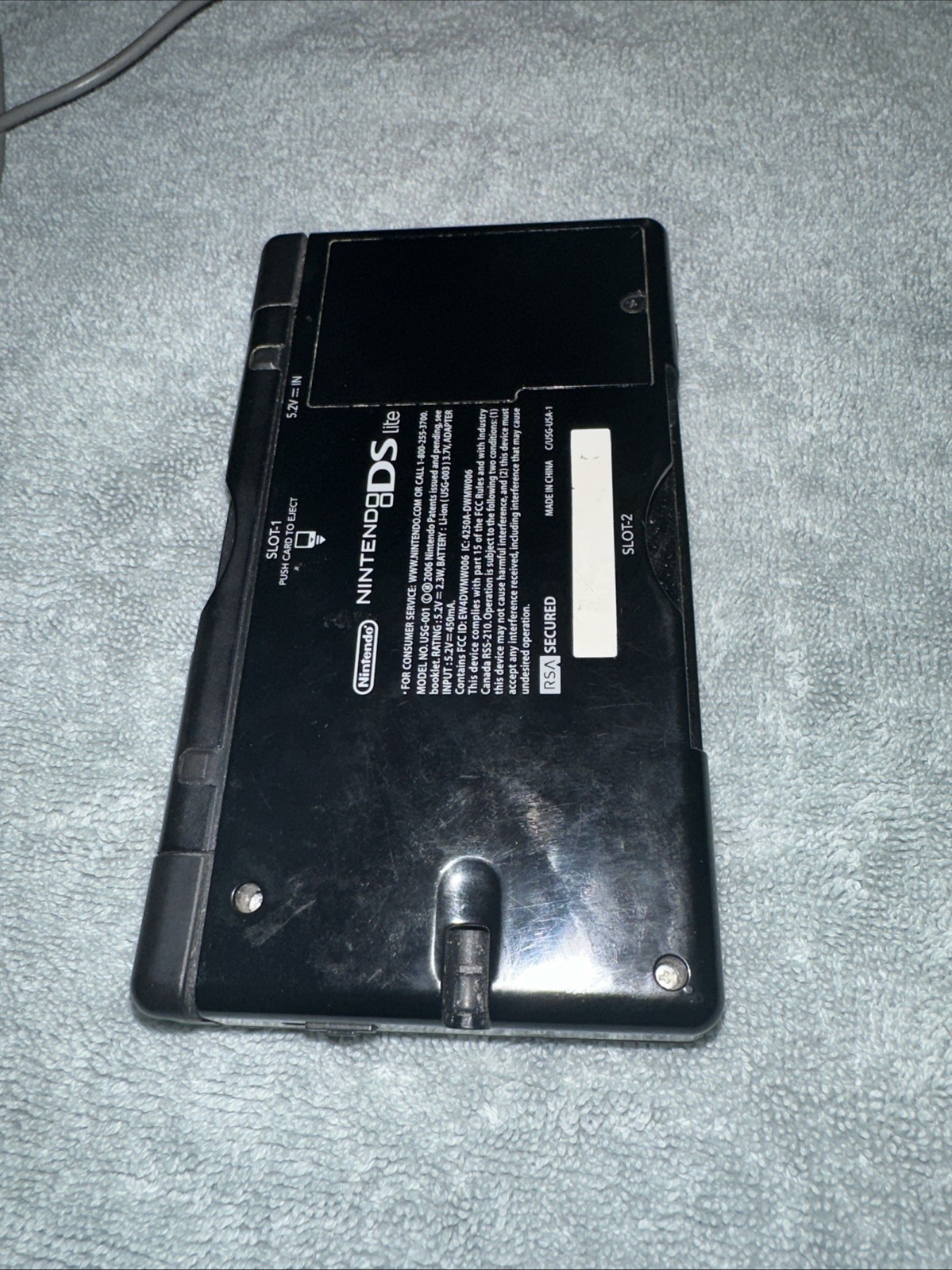 Nintendo DS Lite Video Game Console – Jet Black Has Charger