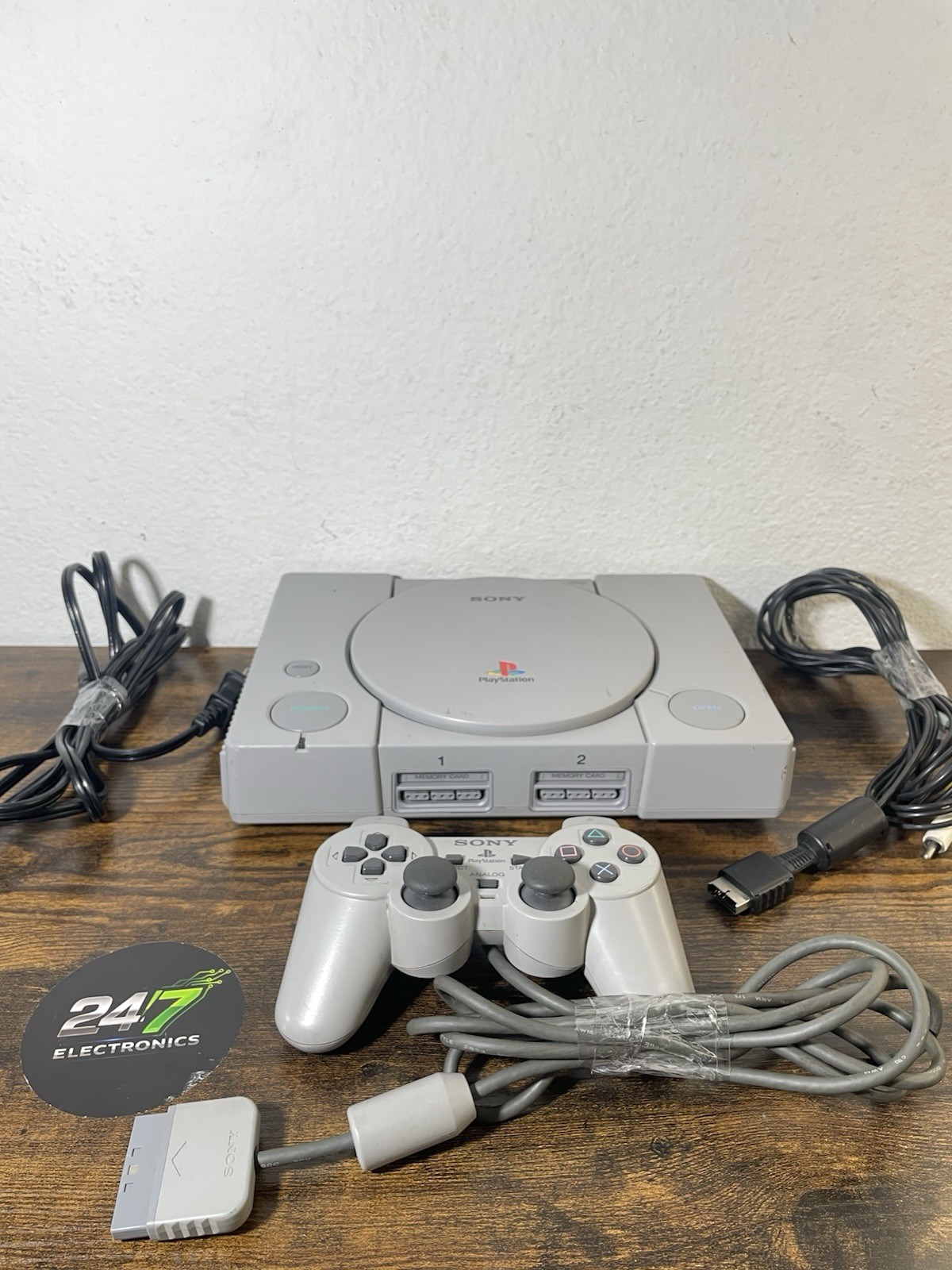 Sony PlayStation 1 PS1 Console SCPH-5501 Bundle DualShock Controller TESTED READ