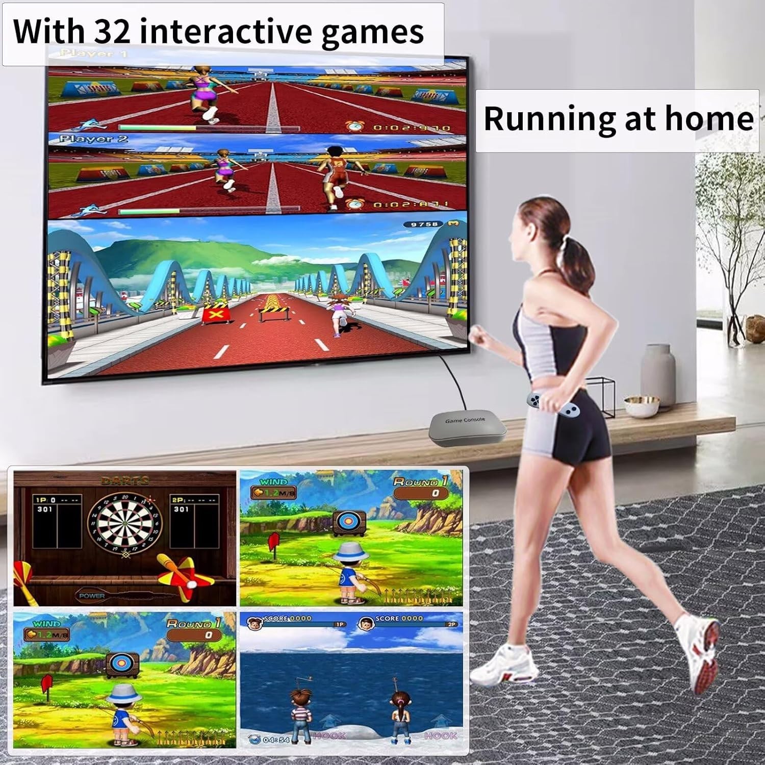 TV Game Console Built in 100+ Games Wireless Video Game Machine Kids Adults