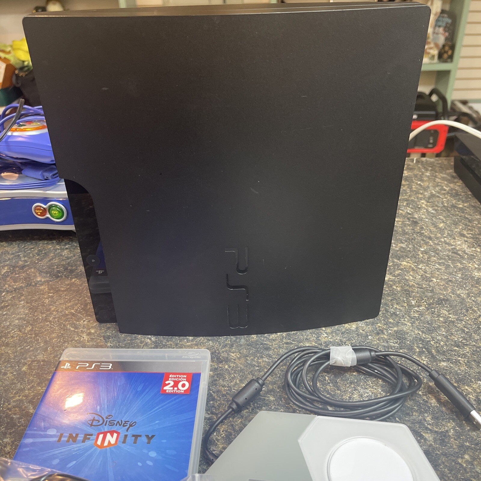 Playstation 3 Slim 150 Gb Console Tested W/ Disney Infiniti 2.0 And Pad Controll
