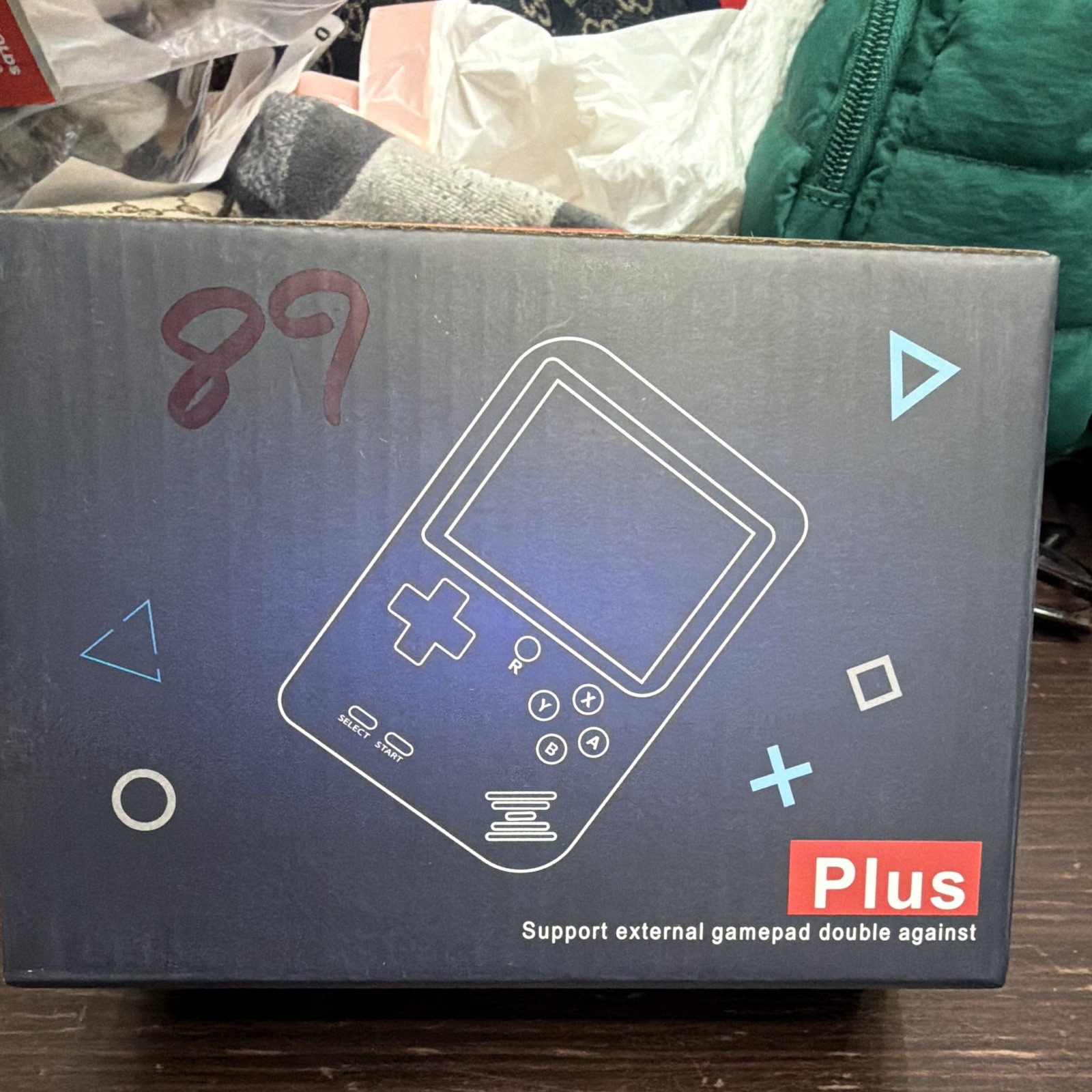 Plus Handheld Game Console, TV Out Composite RCA, Blue, AV/DC/USB Cables
