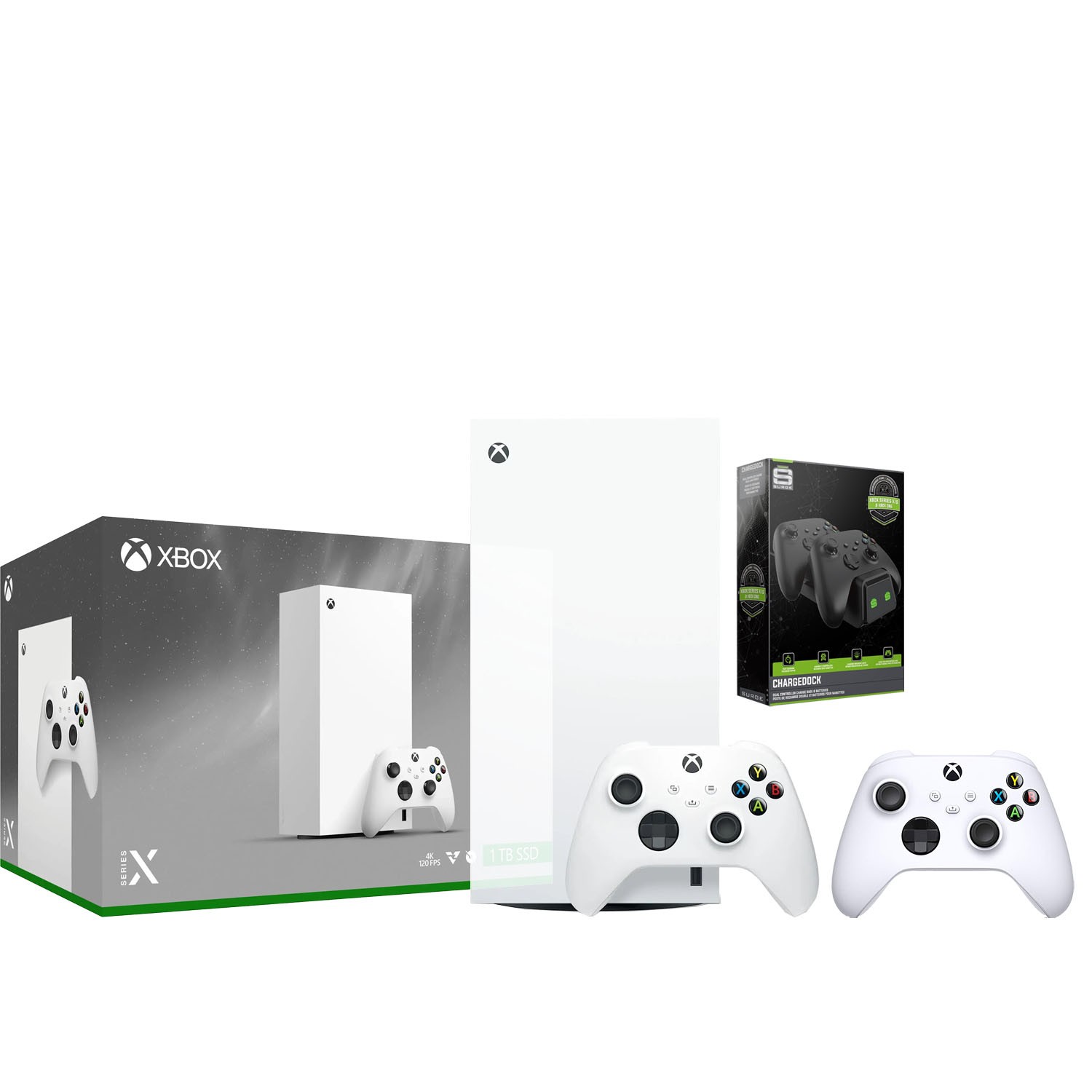 Xbox Series X Digital + Extra Controller + Charge Dock Bundle – Robot White