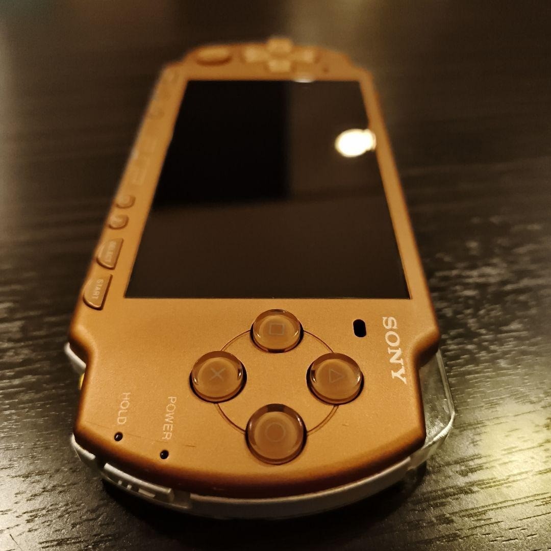 Sony PSP2000 Console Matte Bronze w/AC adapter Memory Stick USED Japan Free Ship