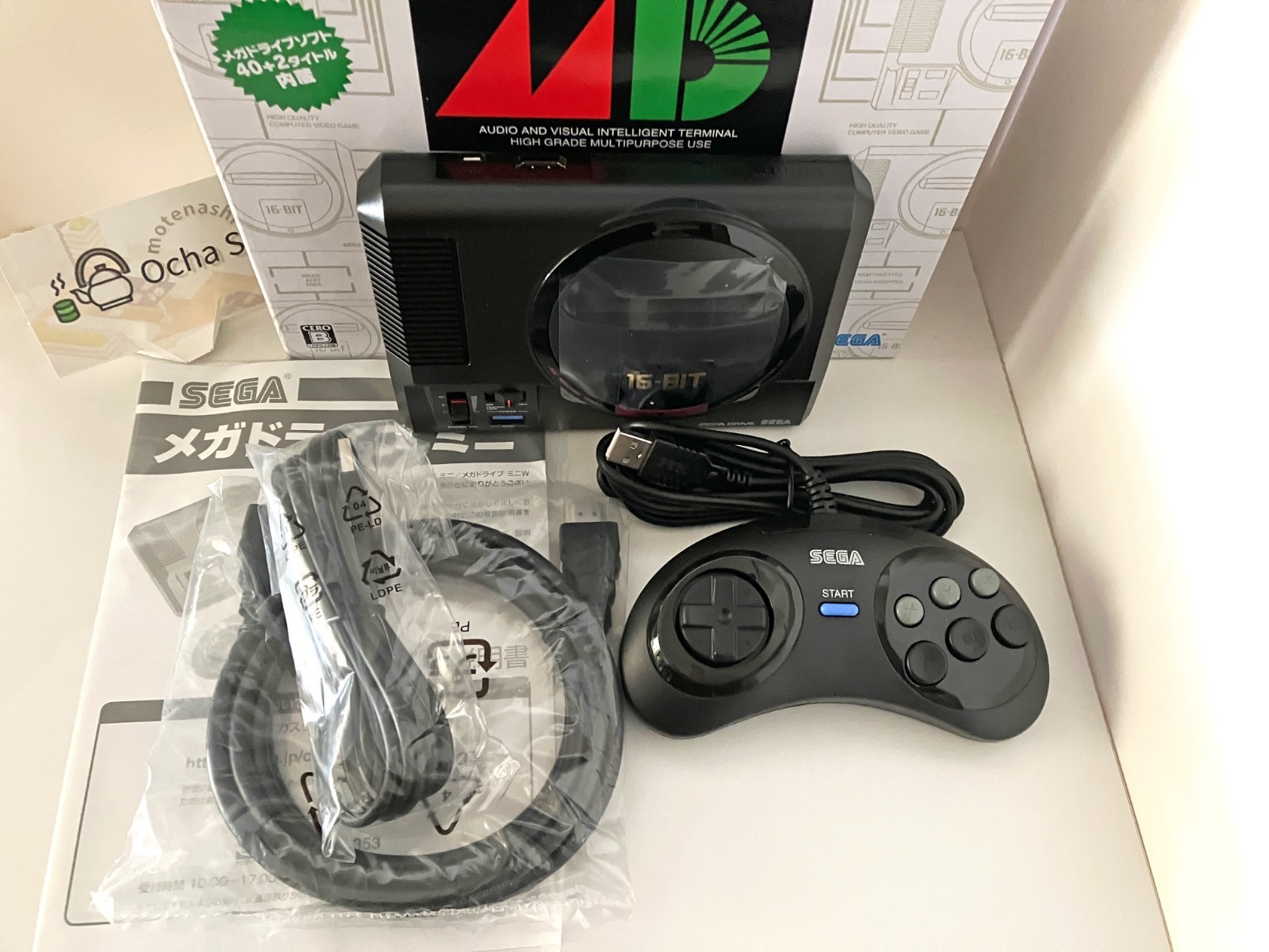 Sega Mega Drive Mini Genesis Console 42 Games HDMI Complete Set Japan